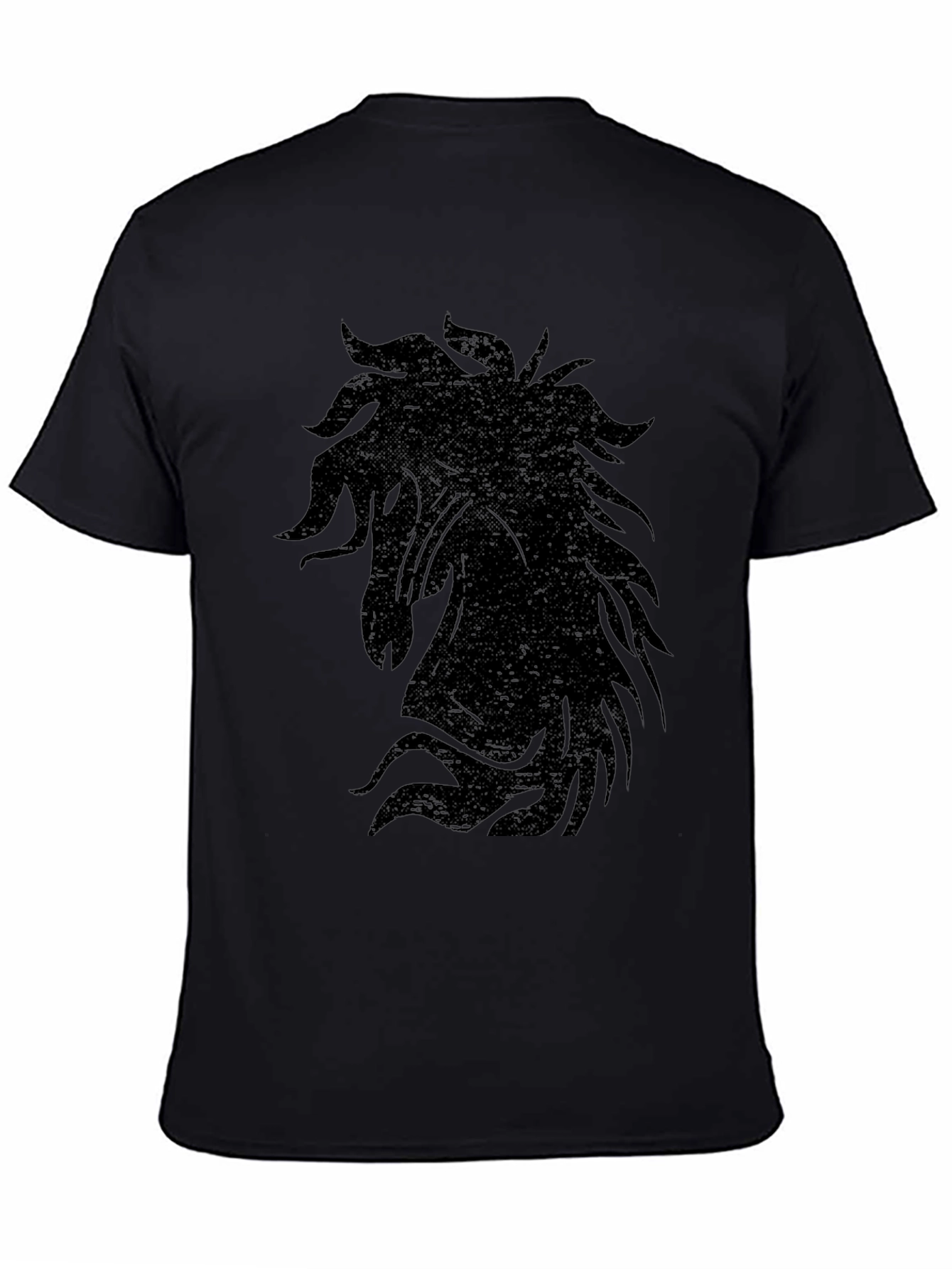 Black Black Horse Graphic Tee - Unisex Soft Cotton view 4