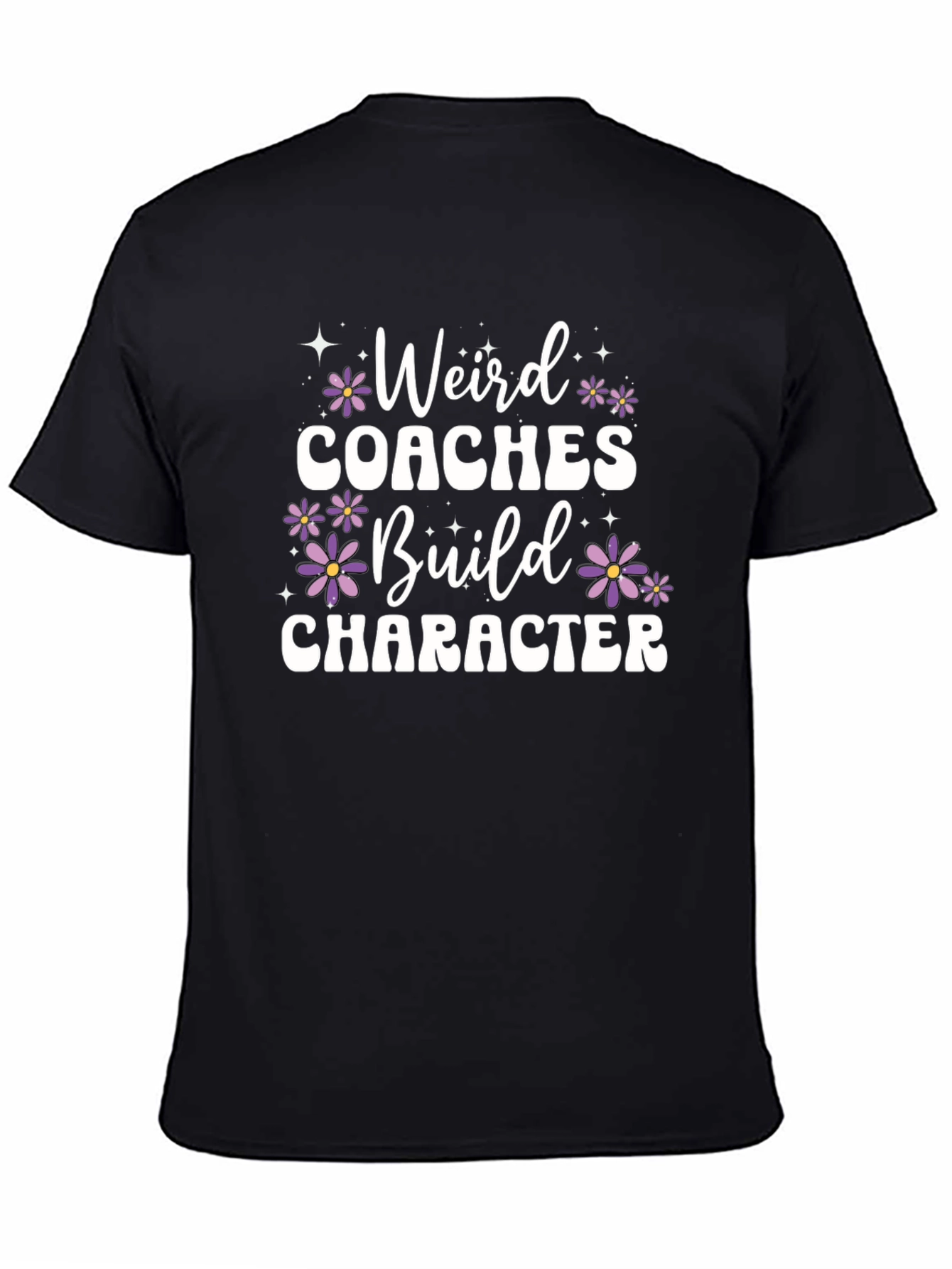Black Weird Coaches Build Character T-Shirt view 4