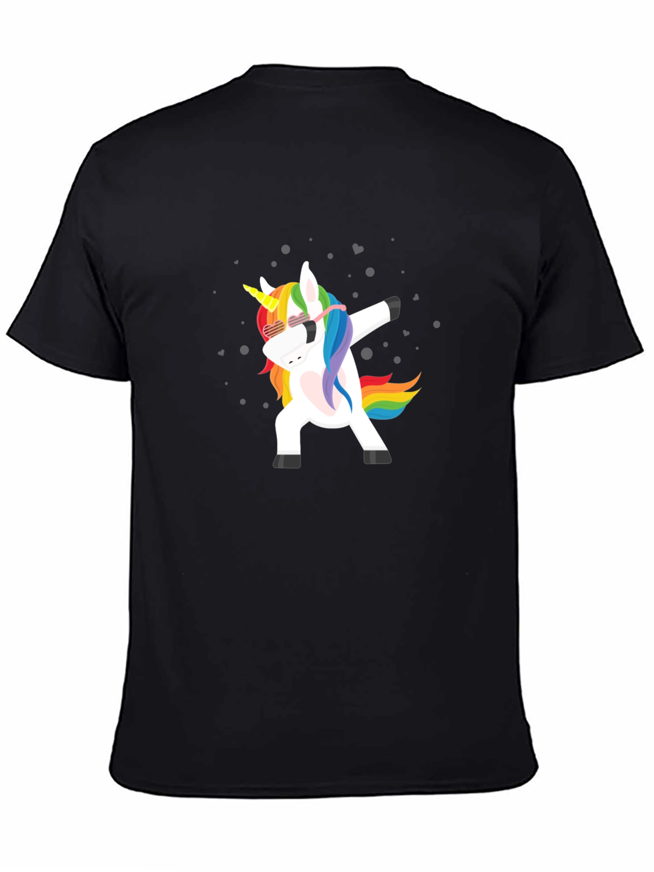 Black Unicorn Dabbing T-Shirt view 4
