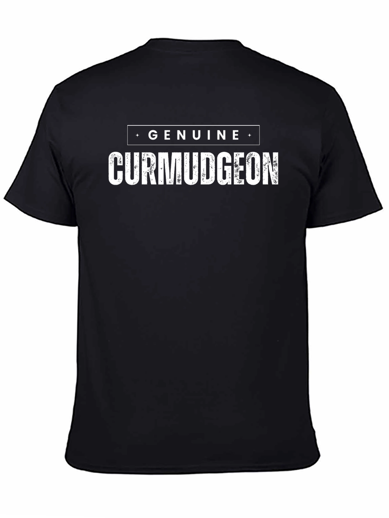 Black Genuine Curmudgeon T-Shirt - Sarcastic Novelty Tee view 4
