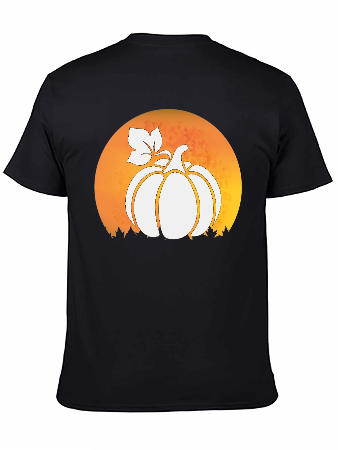 Black Pumpkin Moon Black T-Shirt - Fall Harvest Tee view 4