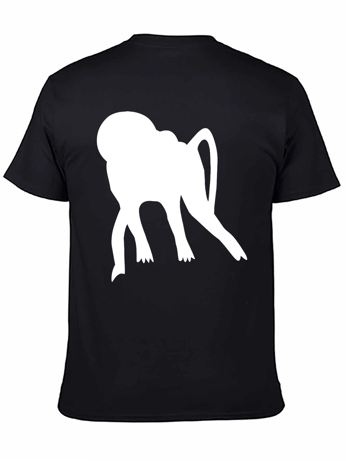 Black Monkey Silhouette Graphic Tee - Casual Style view 4