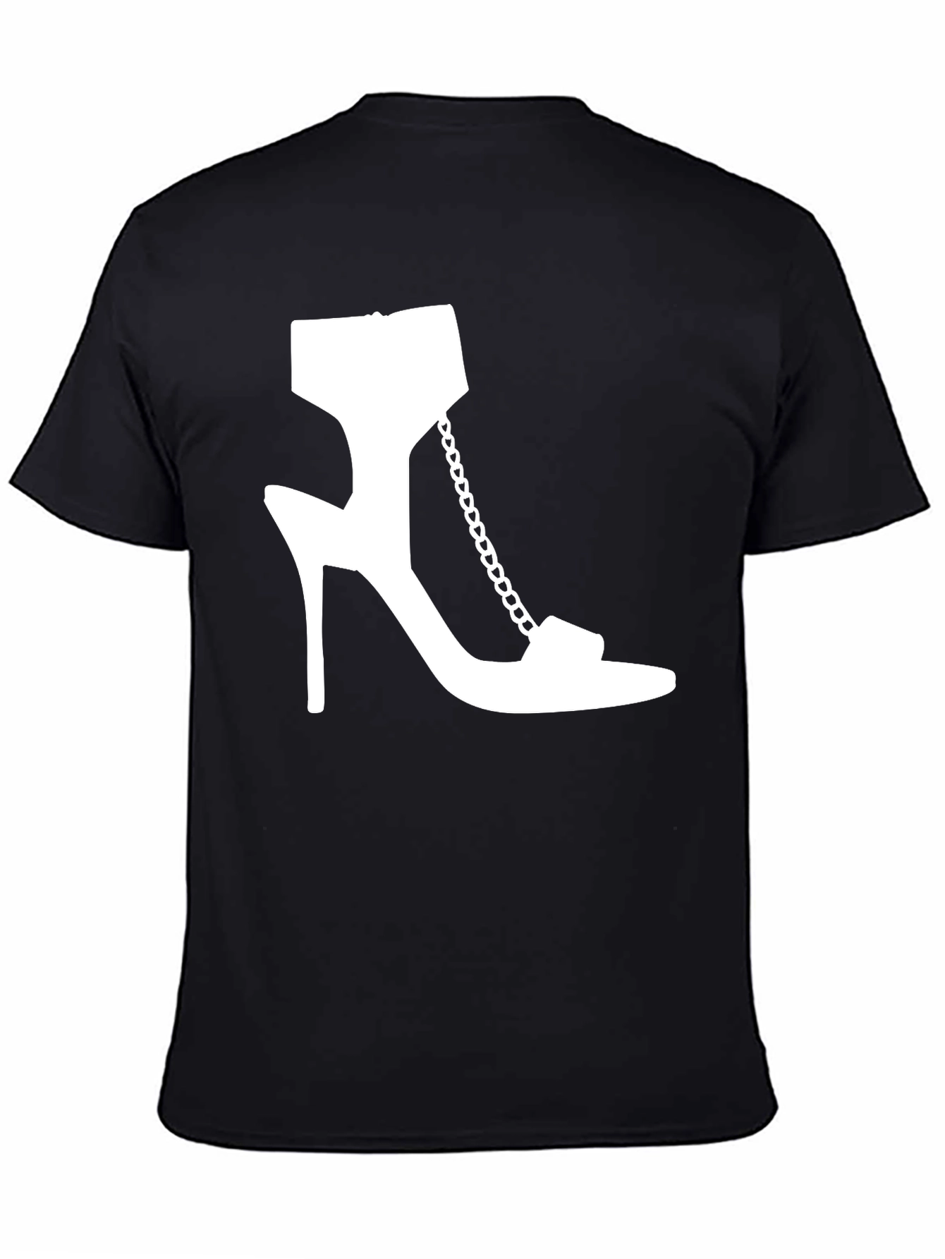Black High Heel Graphic Tee - Fashion Statement Shirt view 4