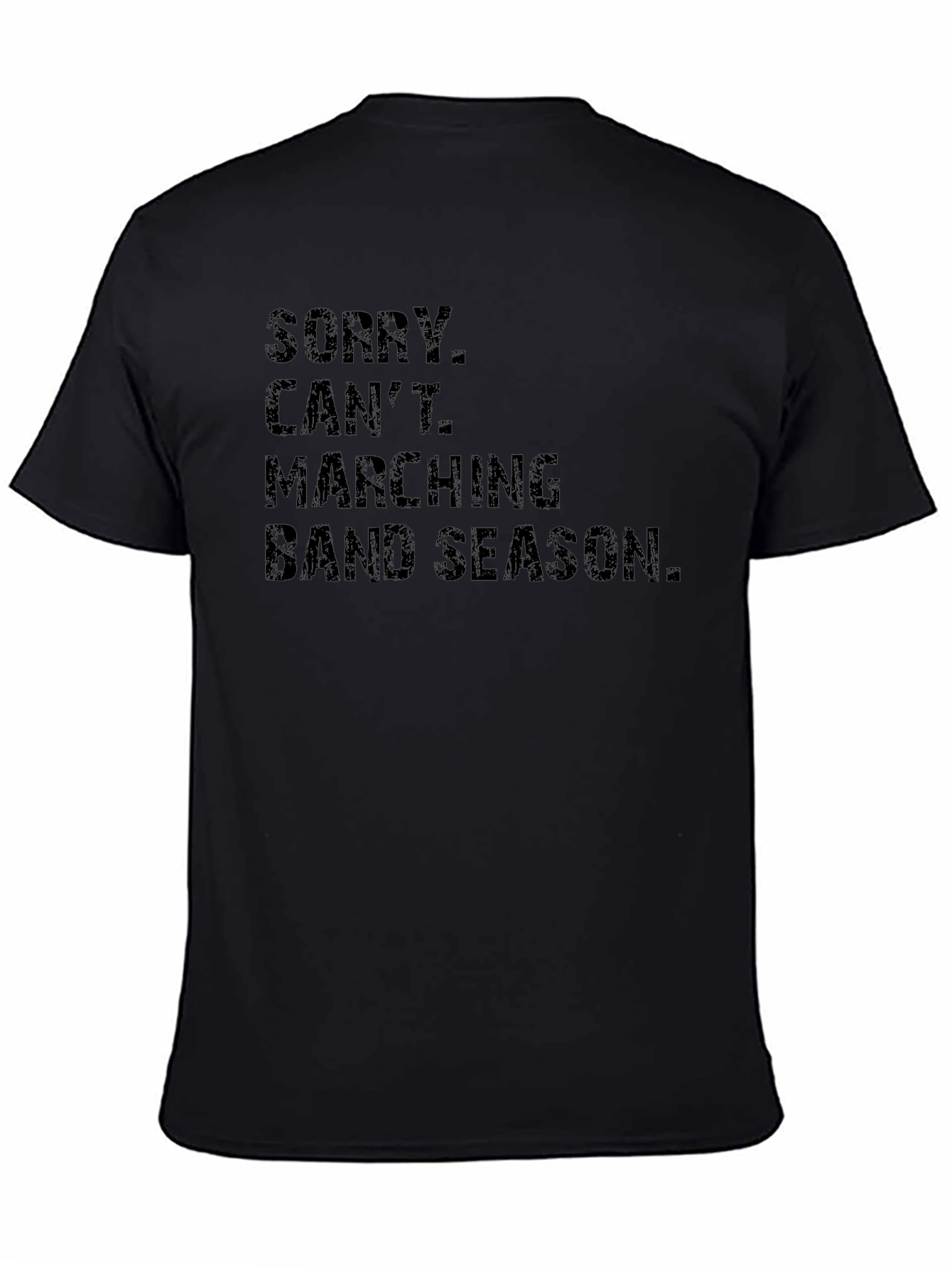 Black Marching Band Season T-Shirt Funny Tee view 4
