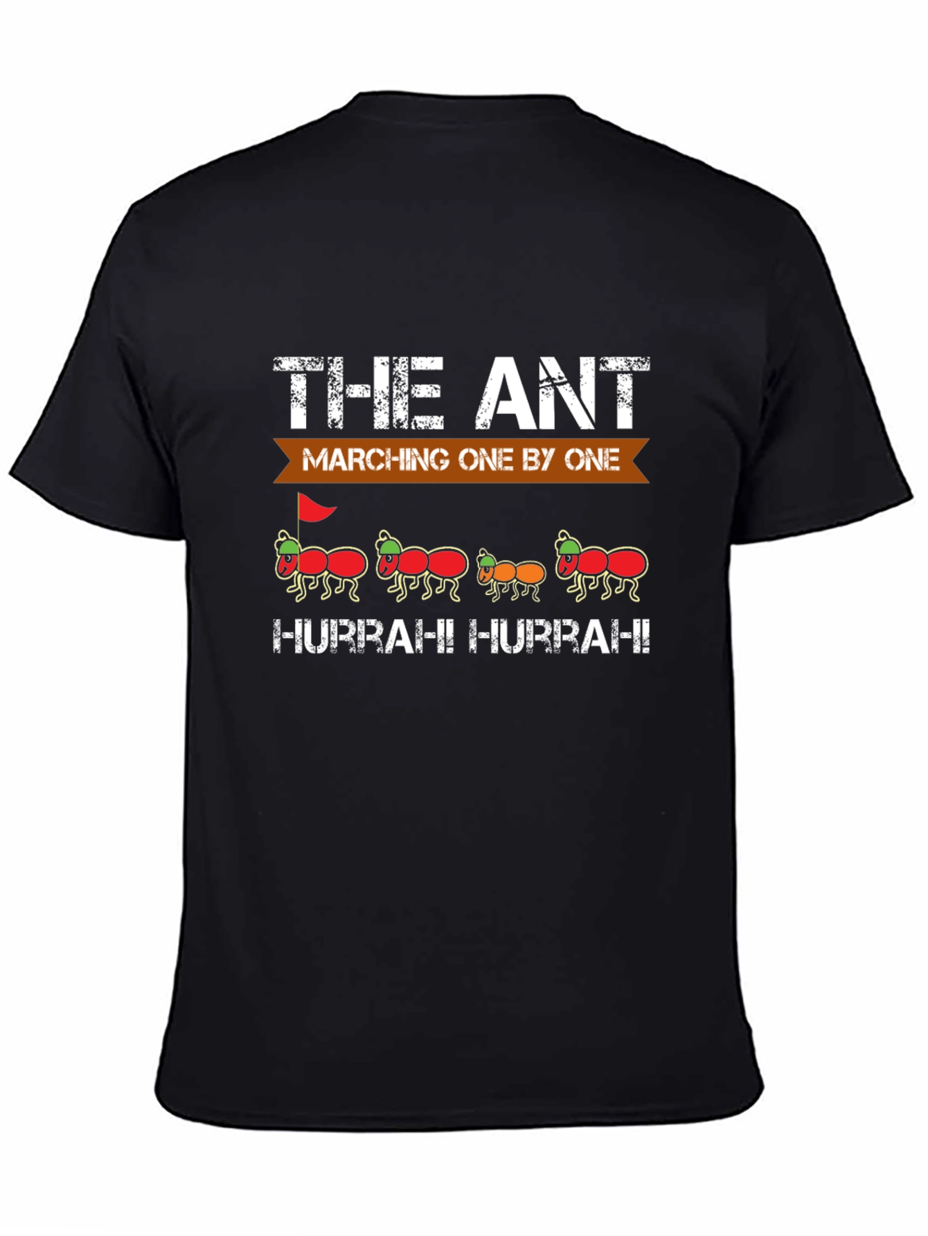 Black Ant Marching One By One Graphic T-Shirt view 4