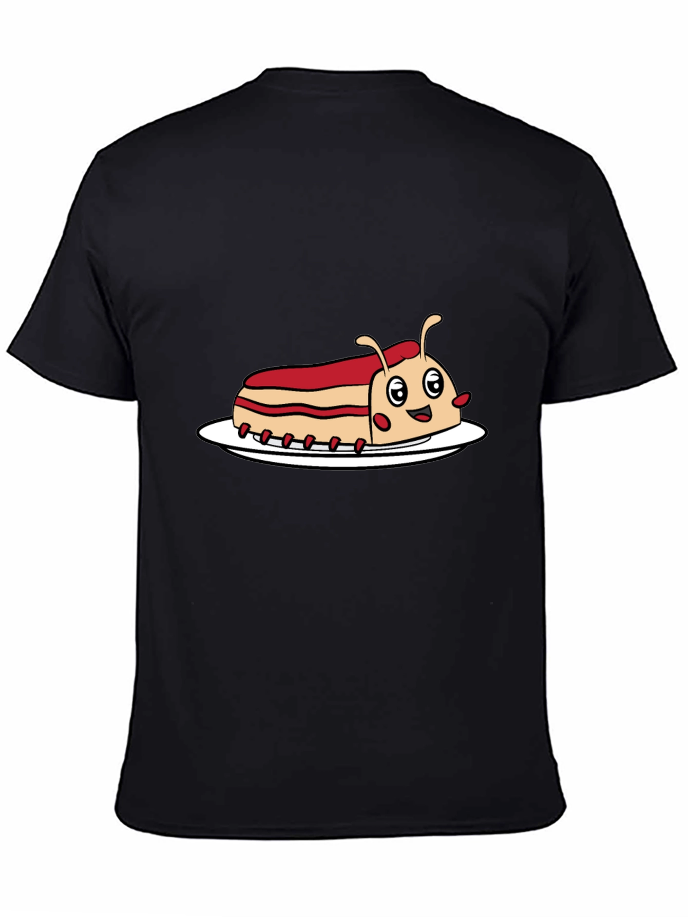 Black Cartoon Sandwich Bug Graphic Tee - Funny Novelty Shirt view 4