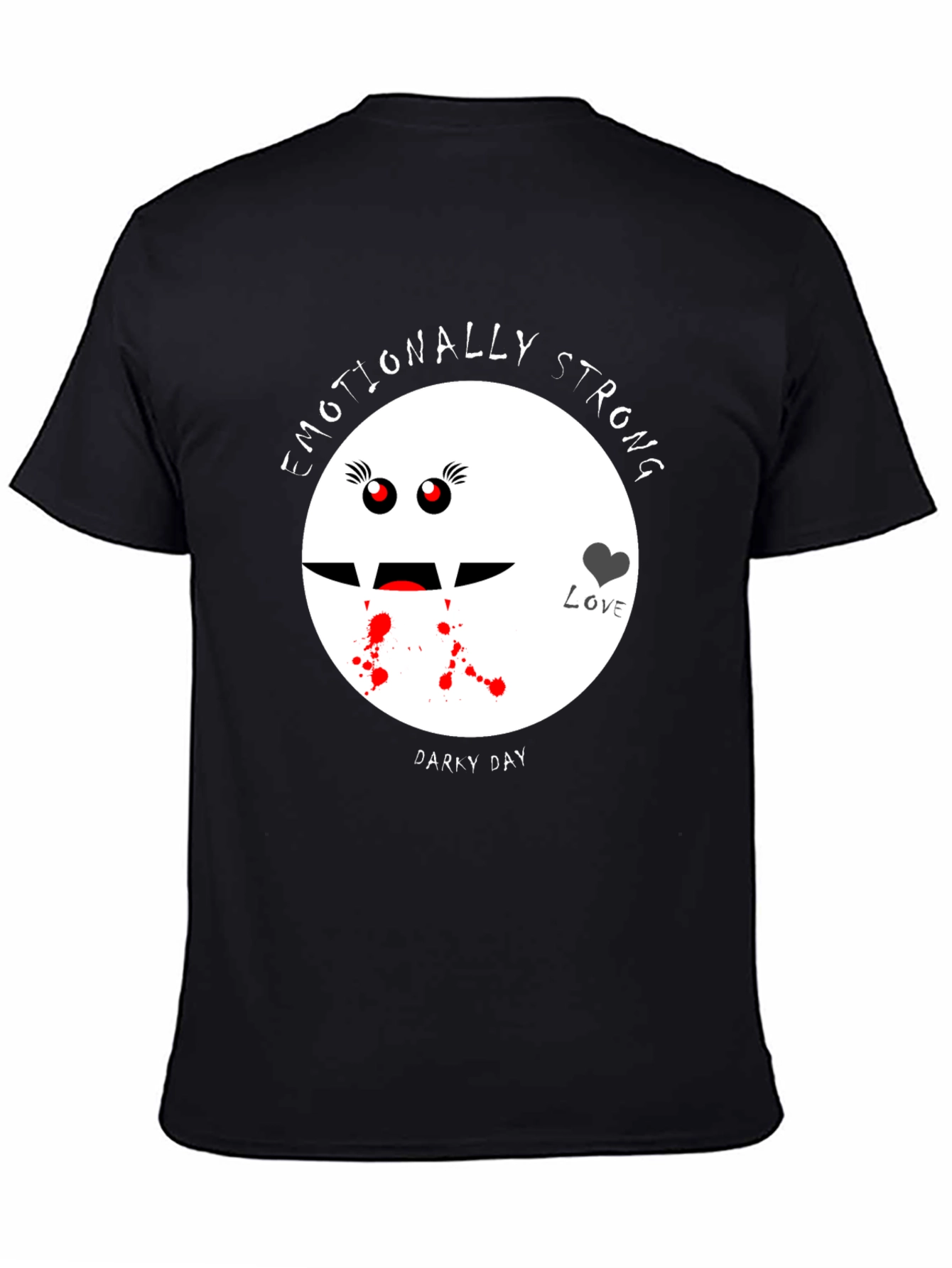 Black Emotionally Strong Darky Day Vampire T-Shirt view 4