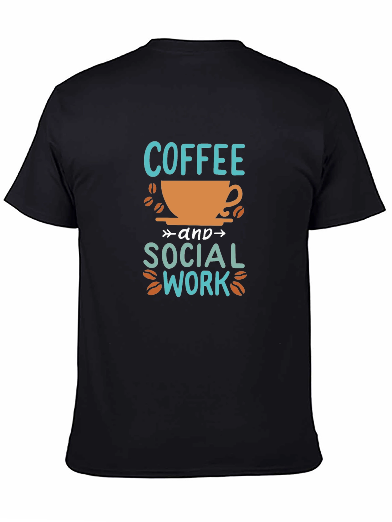 Black Coffee and Social Work T-Shirt view 4