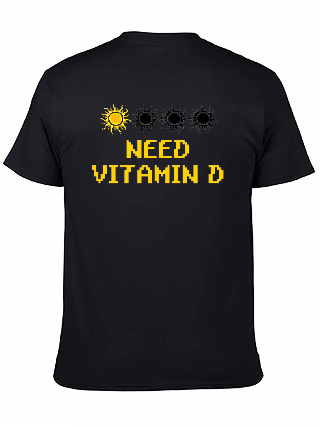 Black Need Vitamin D Black T-Shirt view 4