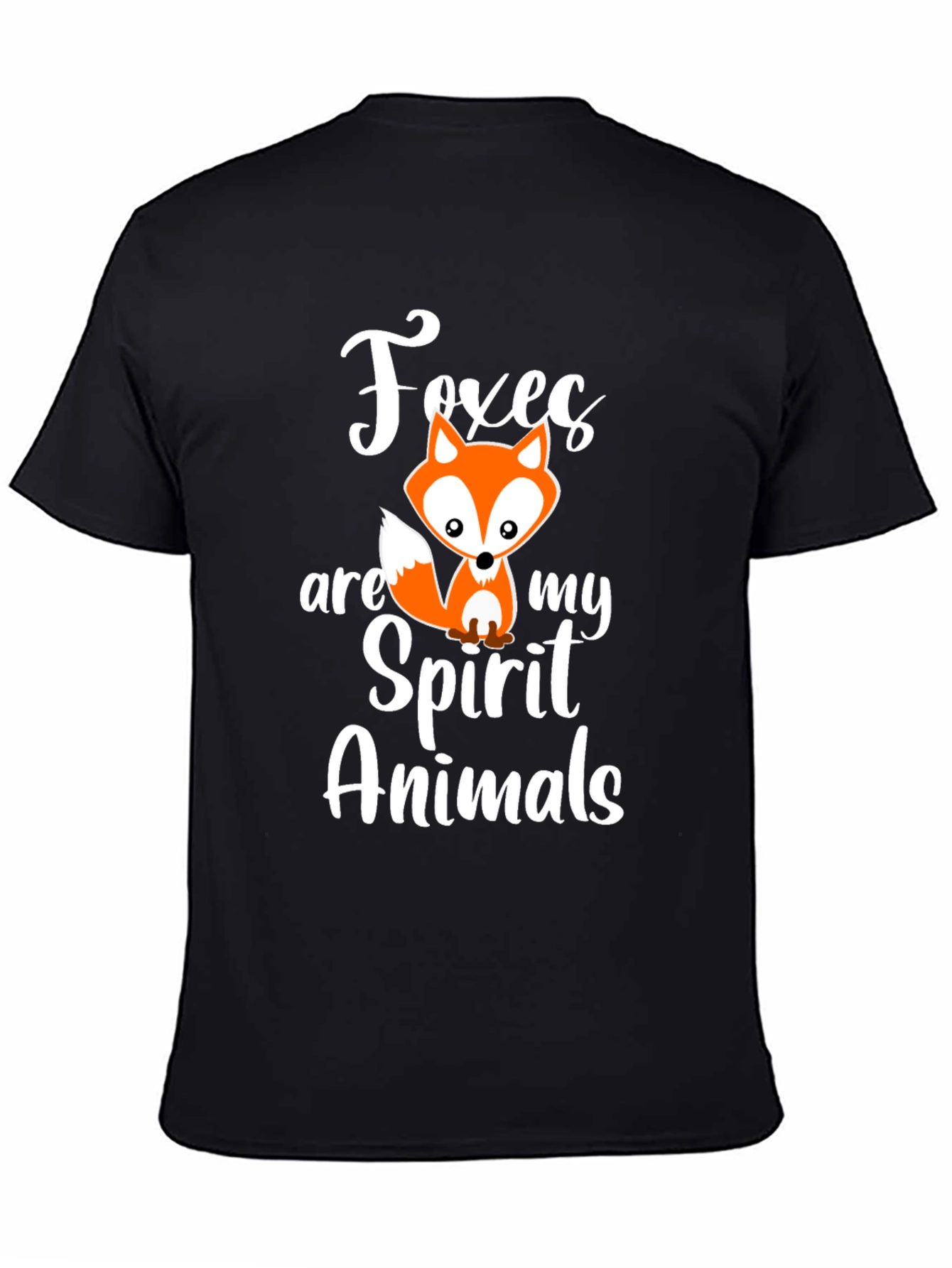 Black Foxes are My Spirit Animals Graphic Tee view 4