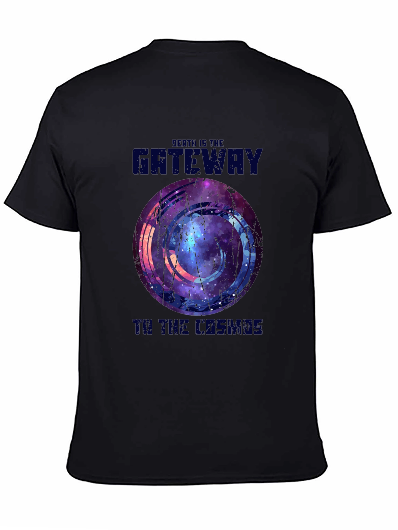 Black Death Is The Gateway To The Cosmos Black T-Shirt view 4