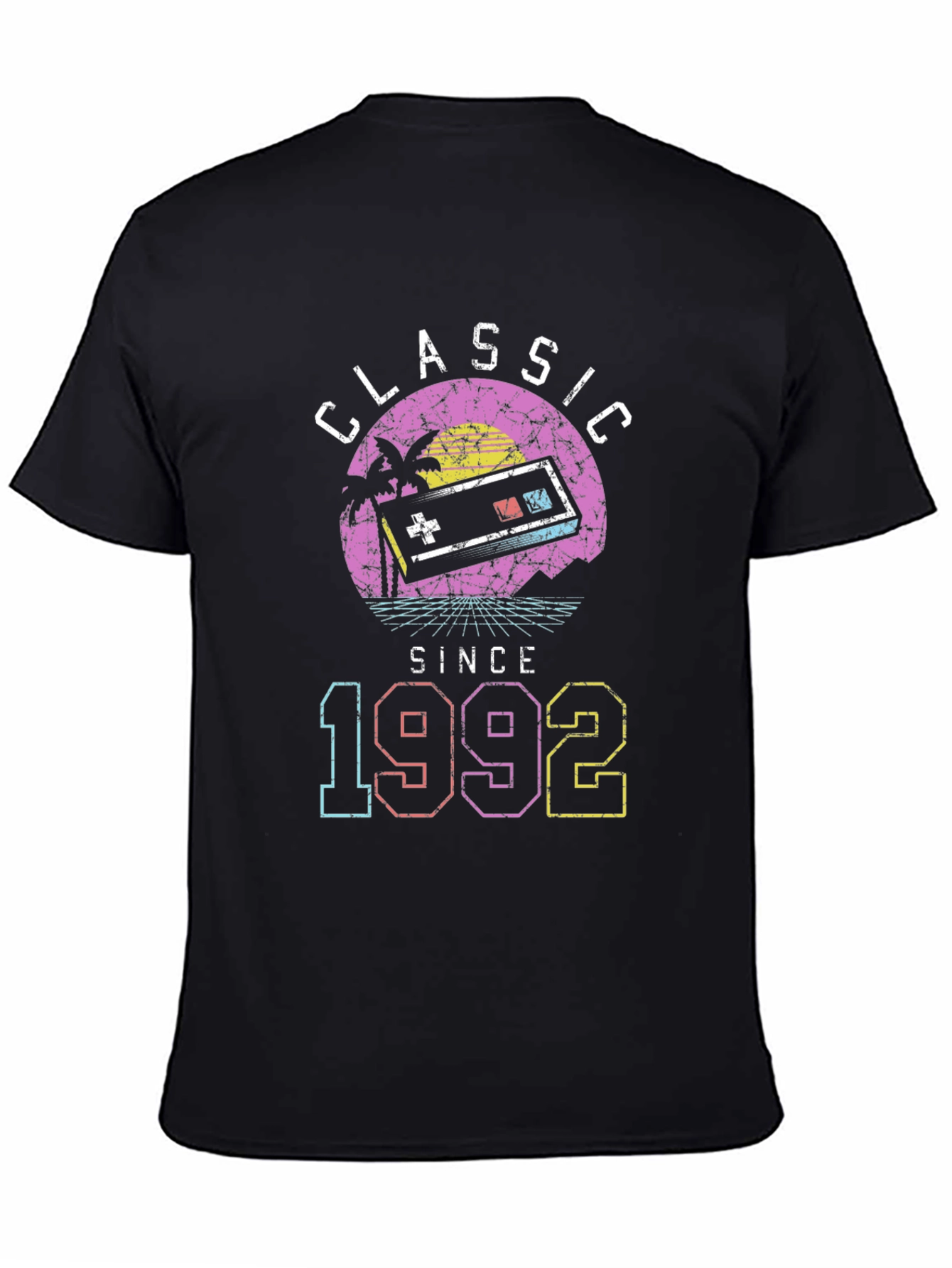 Black Classic Since 1992 Gaming Retro T-Shirt view 4