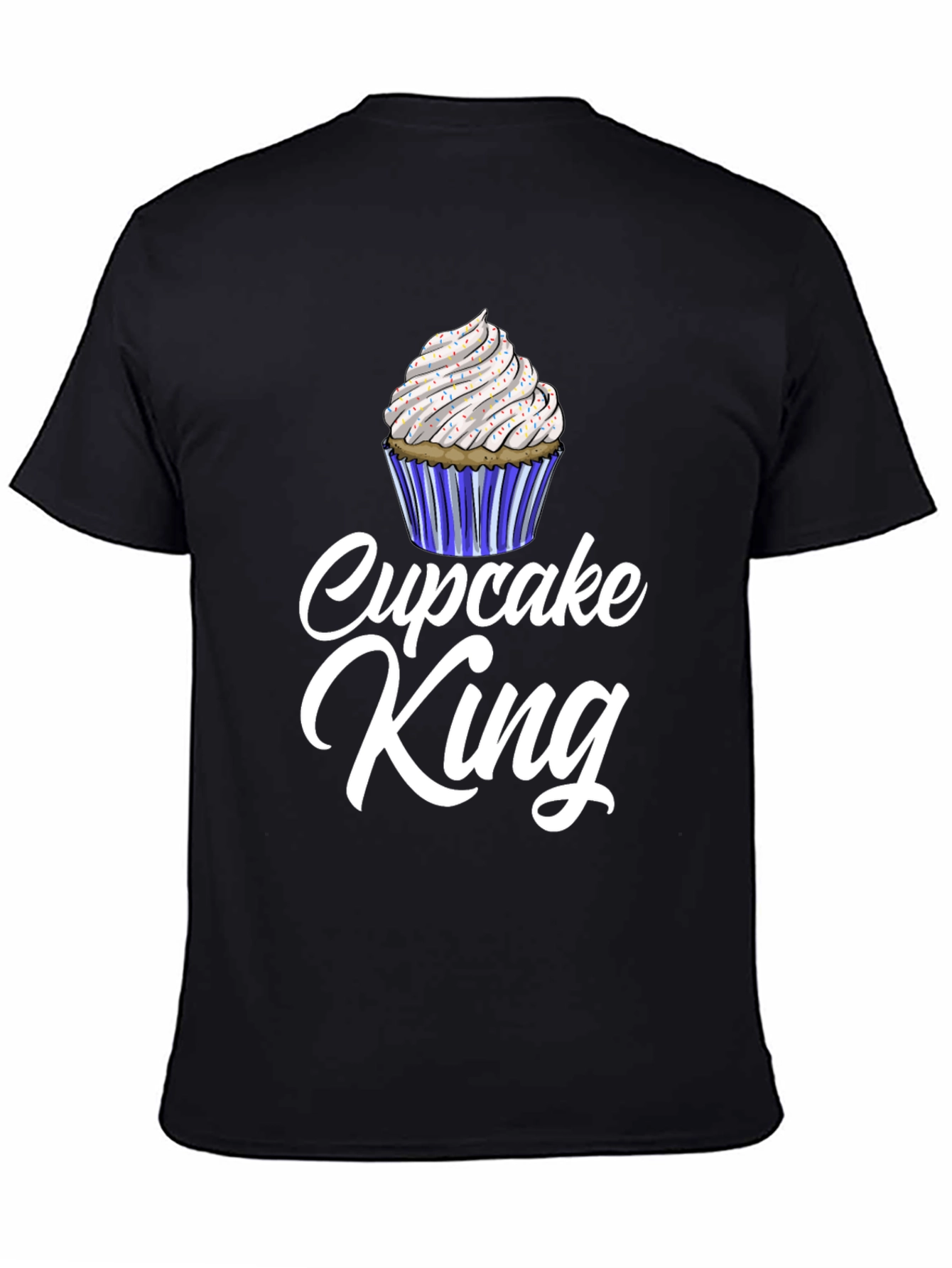 Black Cupcake King Graphic T-Shirt view 4