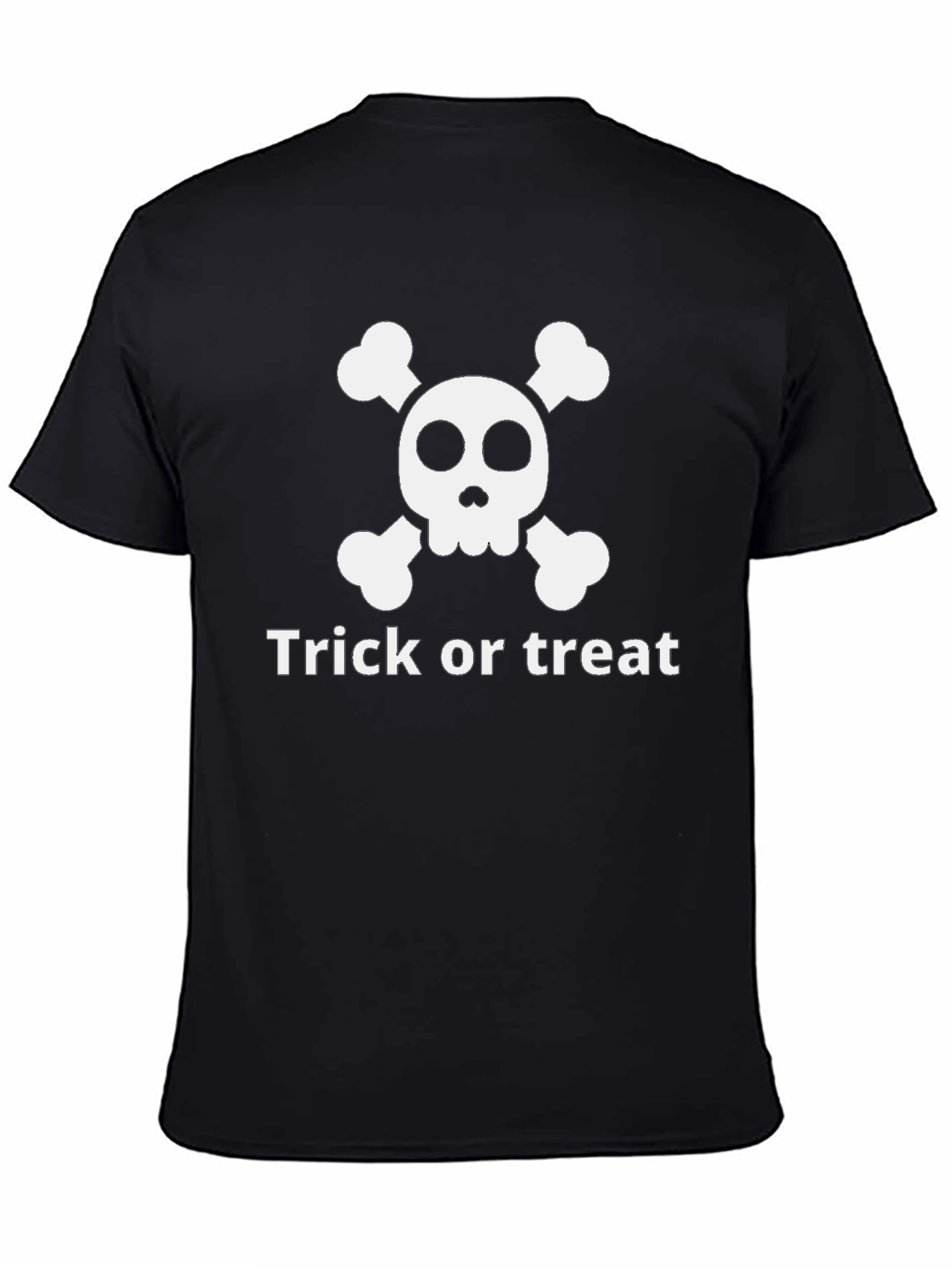 Halloween Skull & Crossbones Trick or Treat T-Shirt - 4
