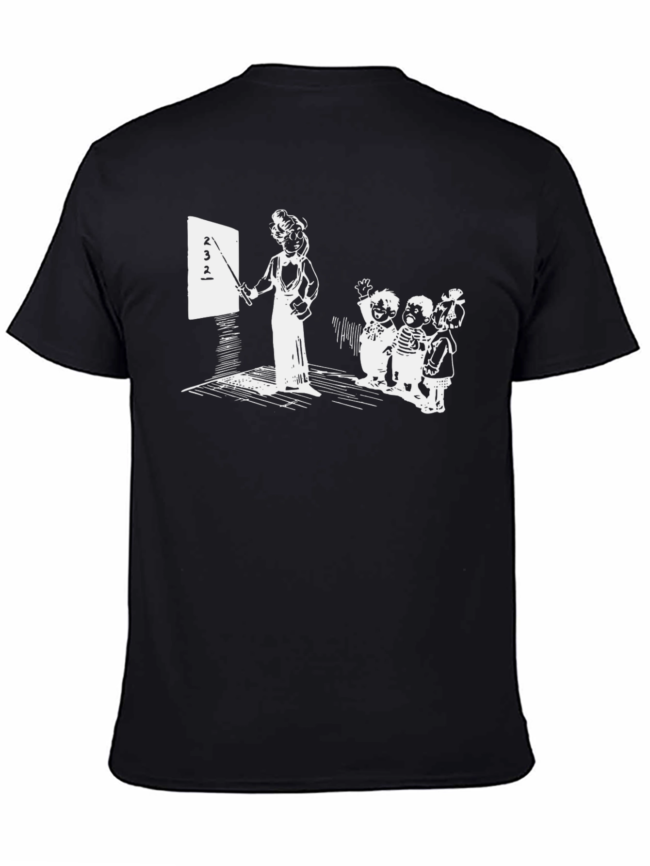 Black Retro Teacher Graphic Tee view 4