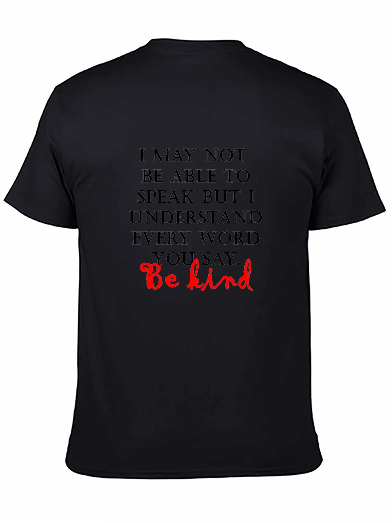 Black Be Kind T-Shirt: Speak Without Words view 4