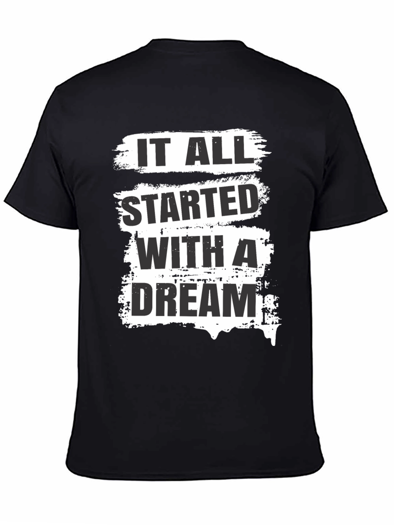 Black Dream Start Men's Black Graphic Tee view 4