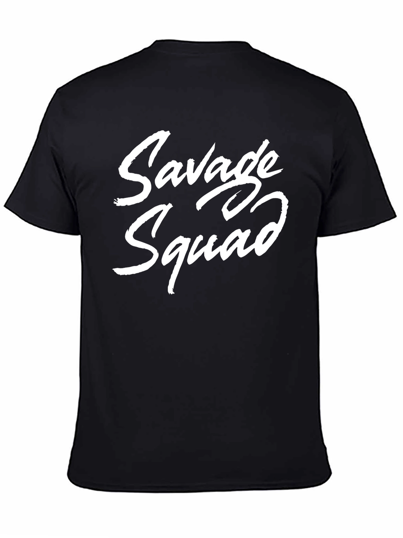 Black Savage Squad Black Crew Neck T-Shirt view 4