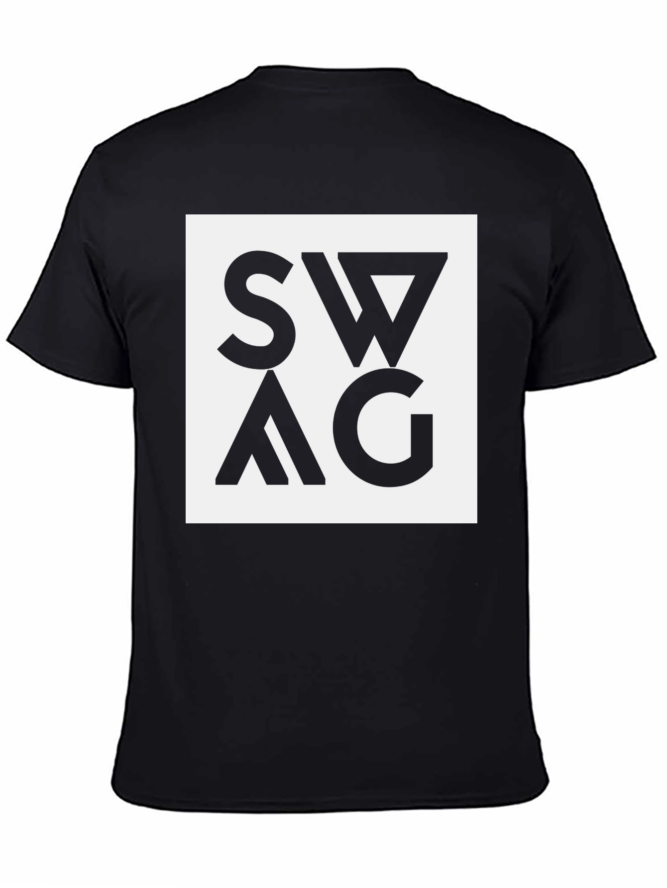 Black Swag Graphic Tee - Black Cotton Blend view 4