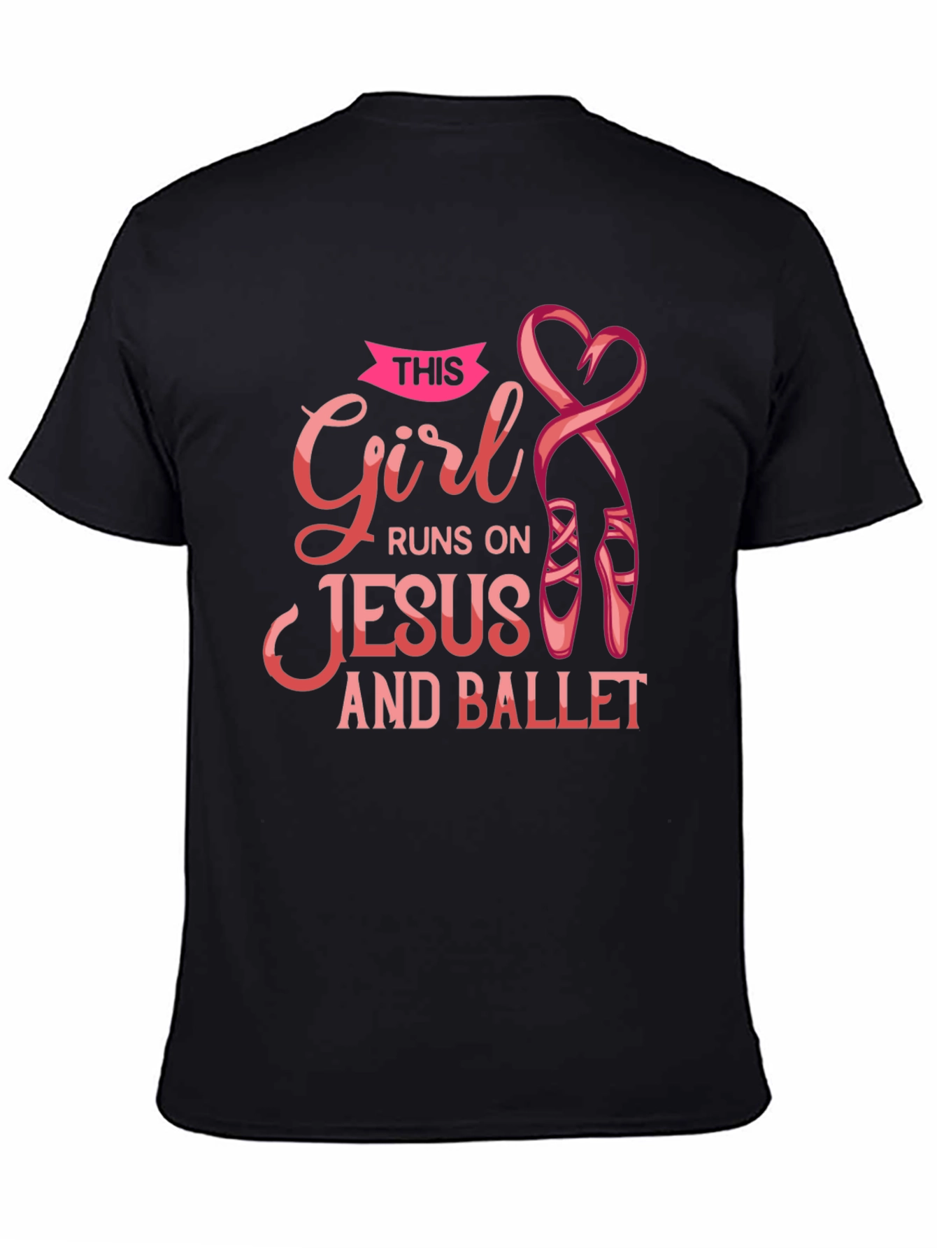Black Girl Runs on Jesus and Ballet Black T-Shirt view 4