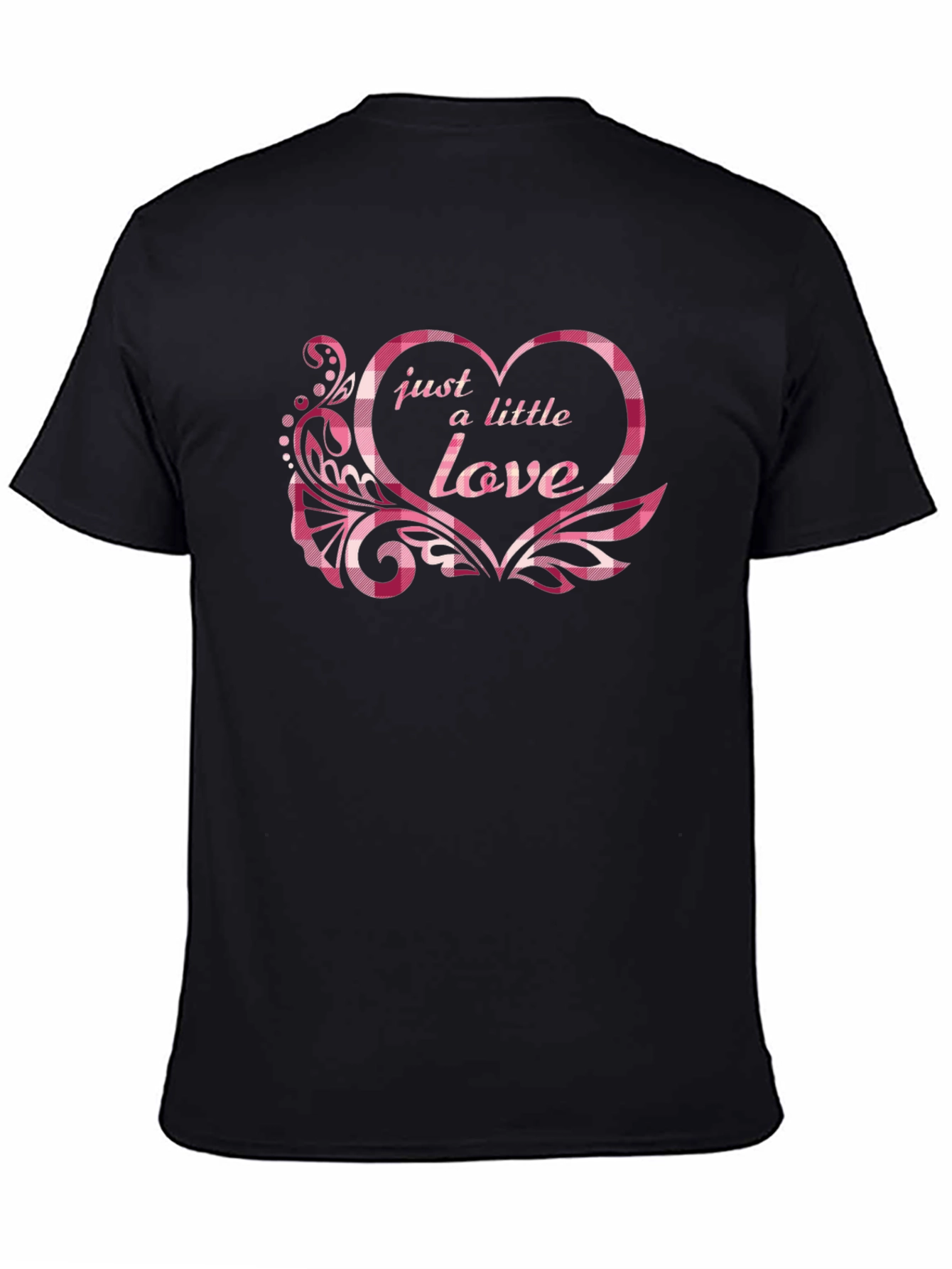 Black Just a Little Love - Graphic Tee - Valentine's Gift view 4