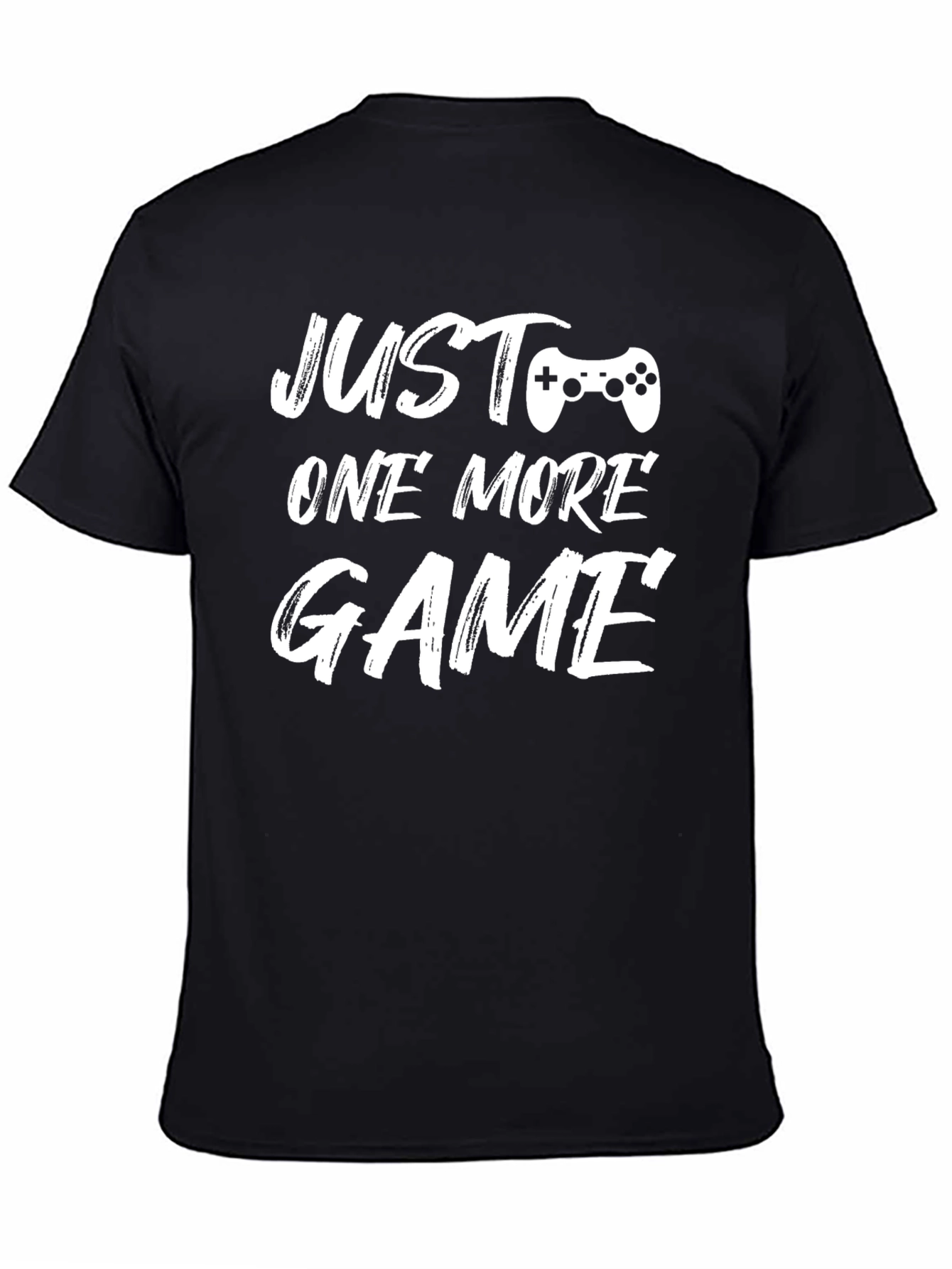 Black Just One More Game T-Shirt view 4