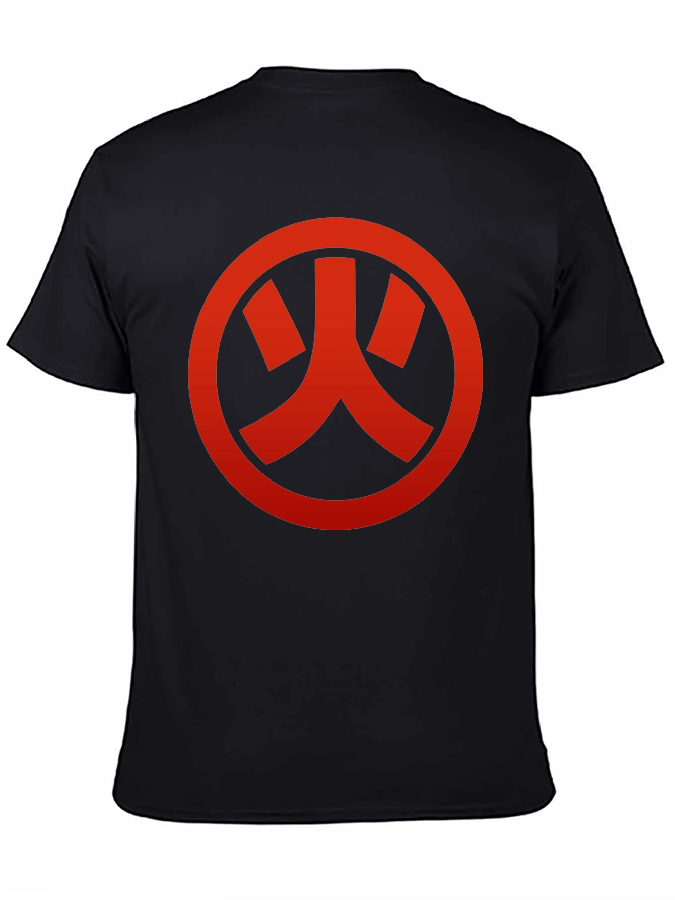 Black Red Symbol Graphic Black T-Shirt view 4