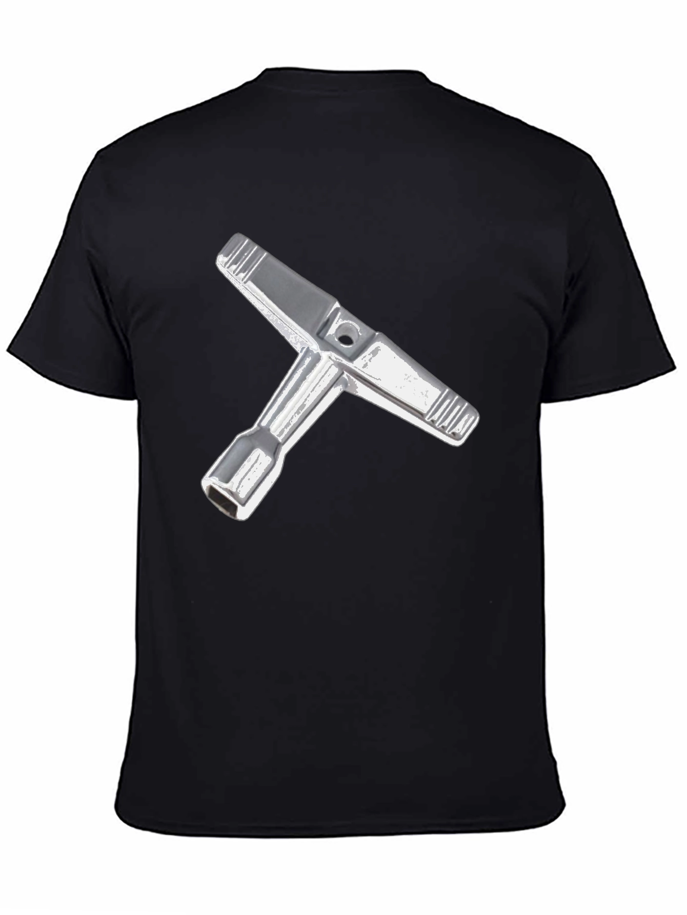 Black Black T-Shirt with Tool Graphic view 4