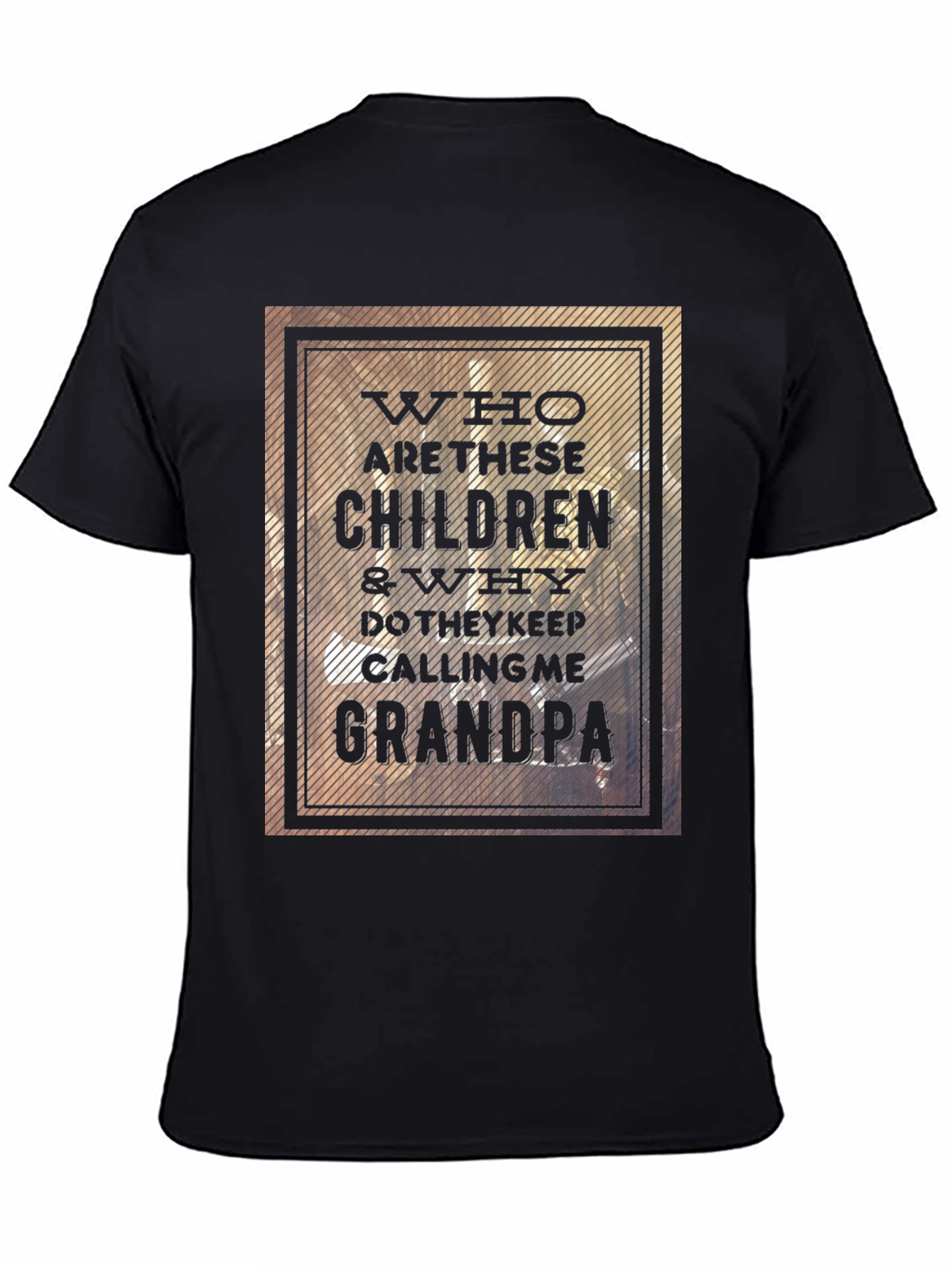 Black Who Are These Children? Grandpa T-Shirt view 4
