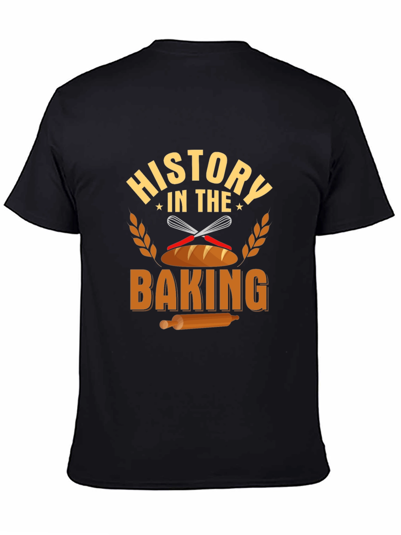 Black History in the Baking Black T-Shirt view 4