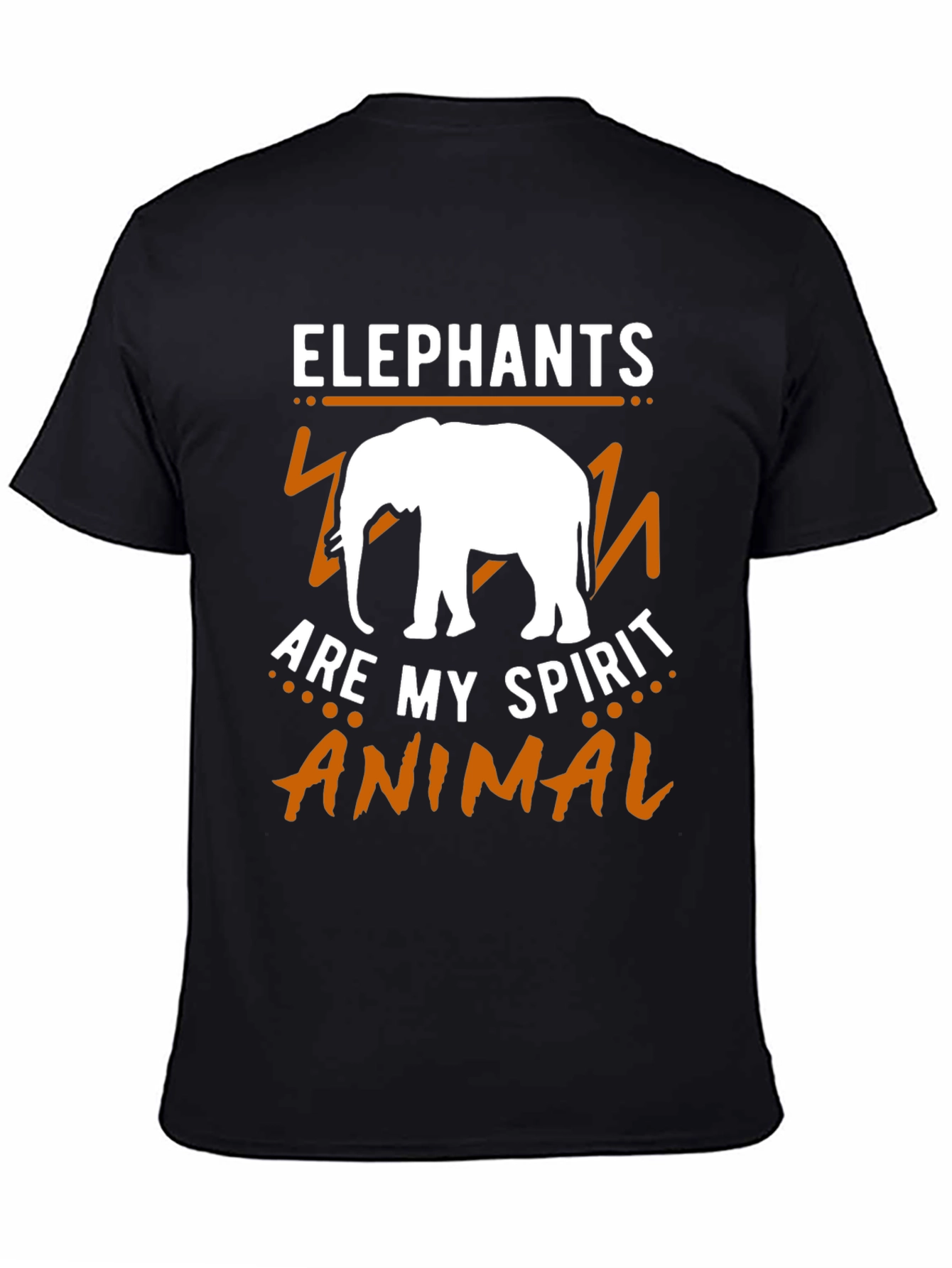 Black Elephant Spirit Animal Graphic Tee view 4
