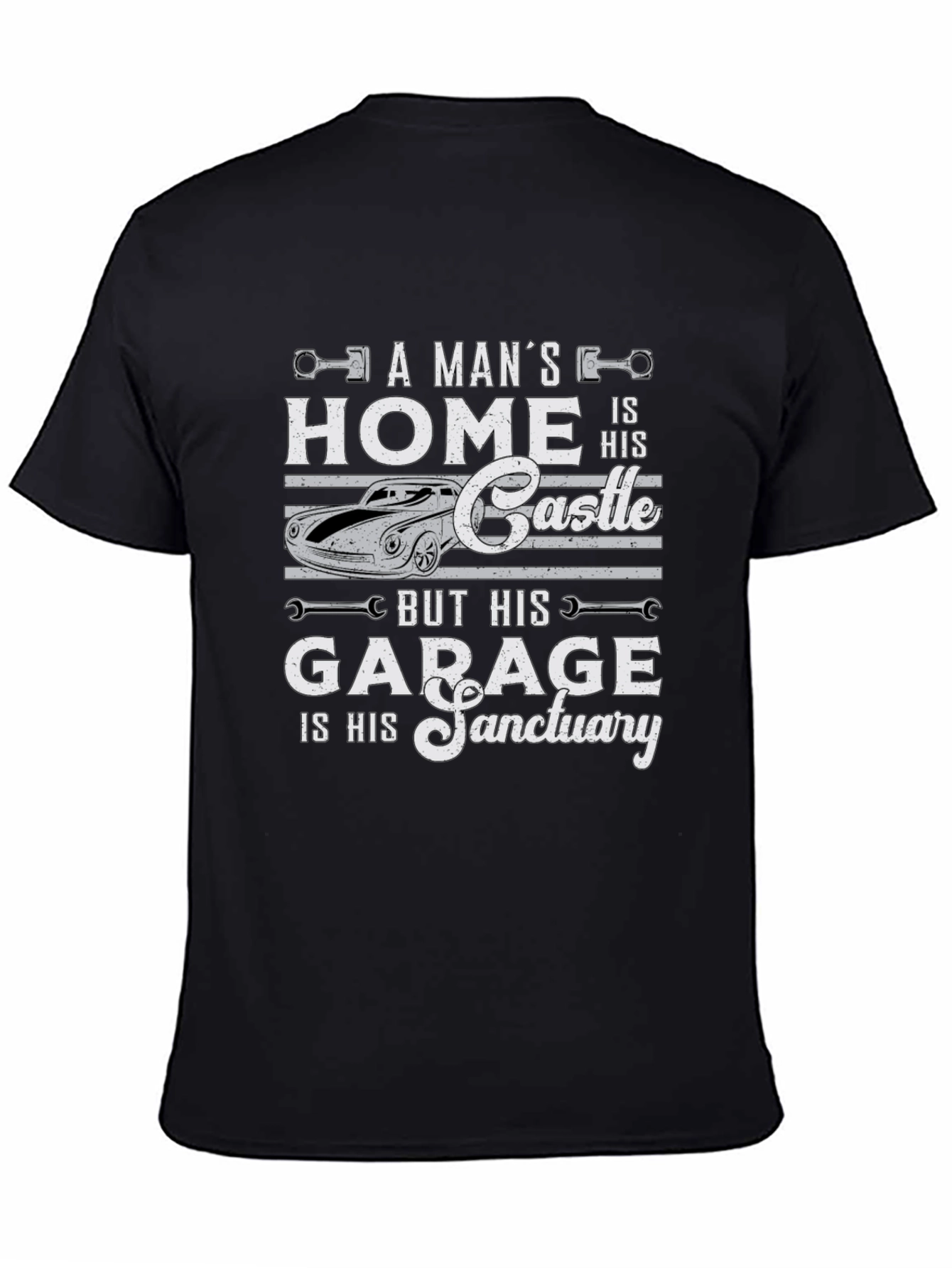Black Men's Garage Sanctuary Graphic Tee view 4