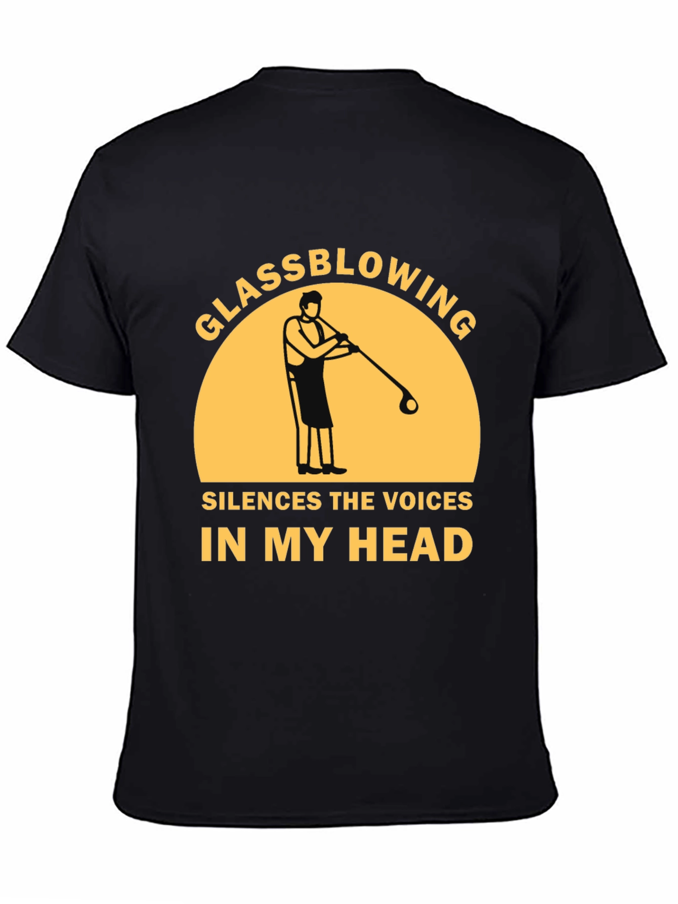 Black Glassblowing Silences The Voices T-Shirt view 4
