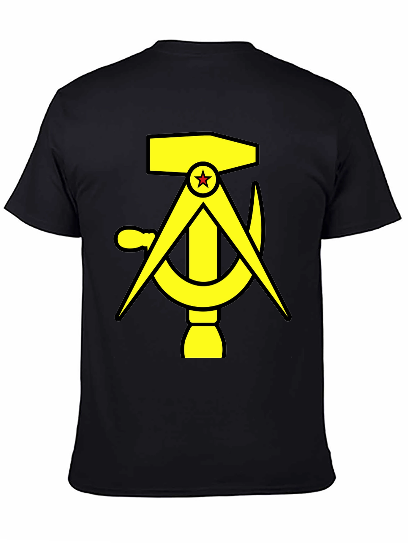 Black Hammer, Compass, and Sickle Black T-Shirt view 4