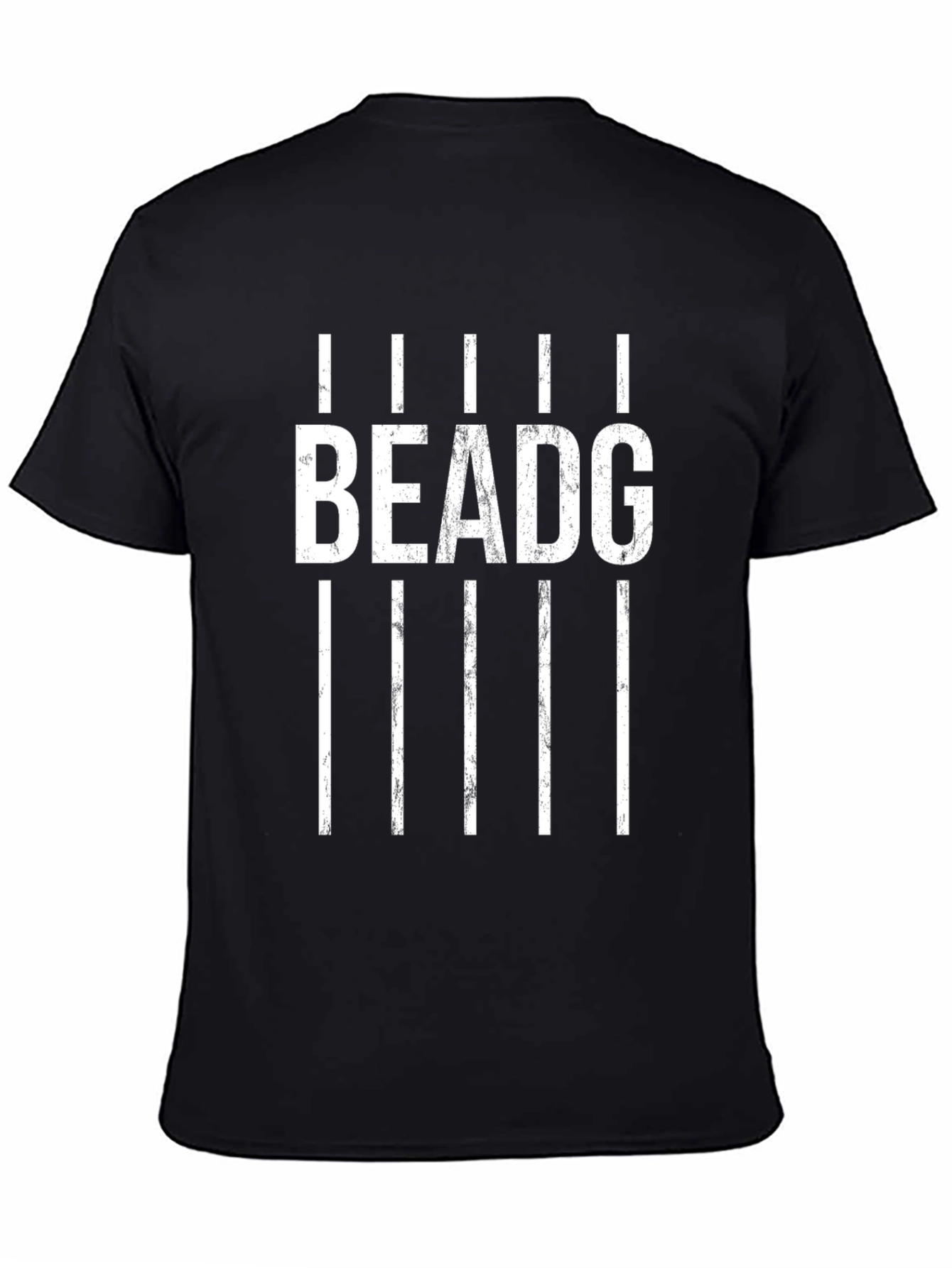 Black BEADG Graphic Print T-Shirt - Stylish Black Tee view 4