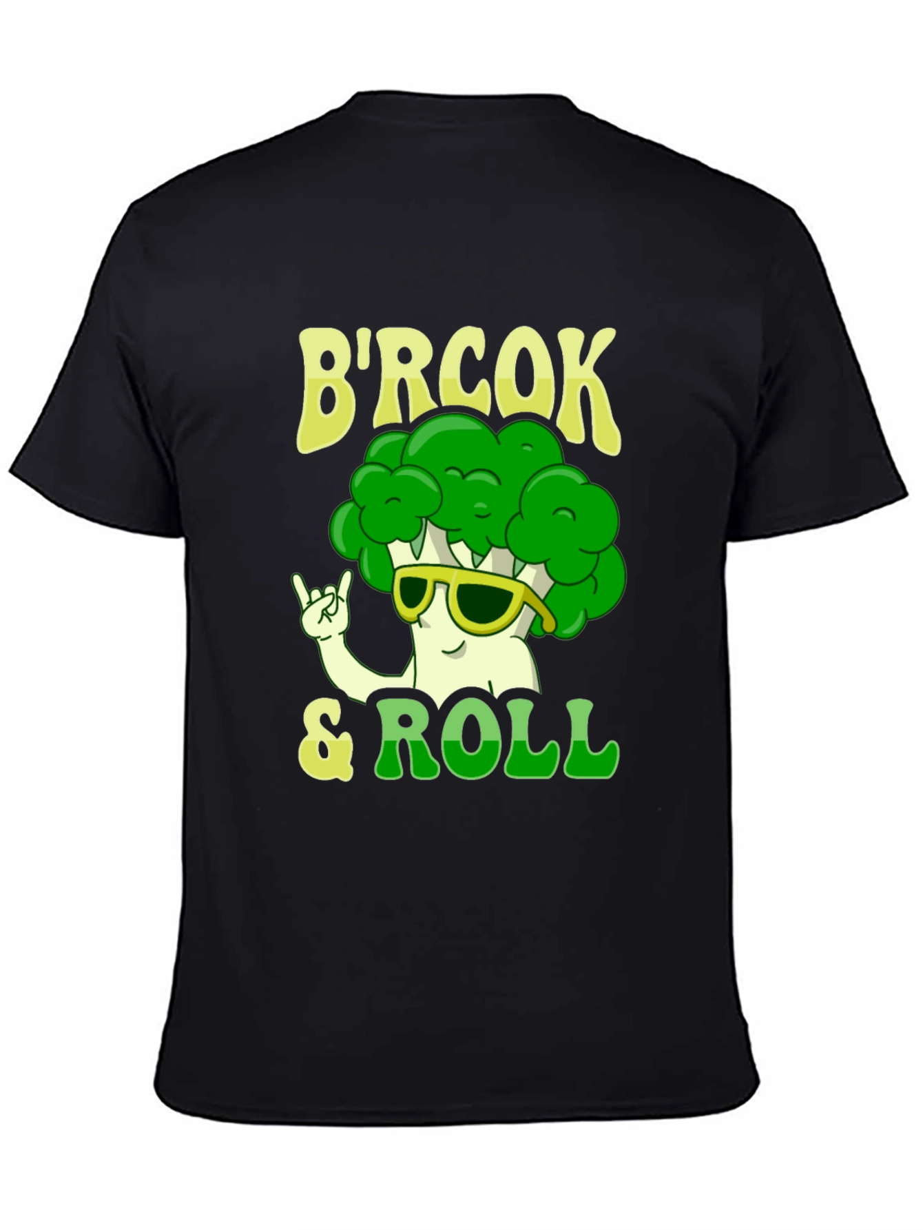 Black B'rock & Roll Broccoli T-Shirt view 4
