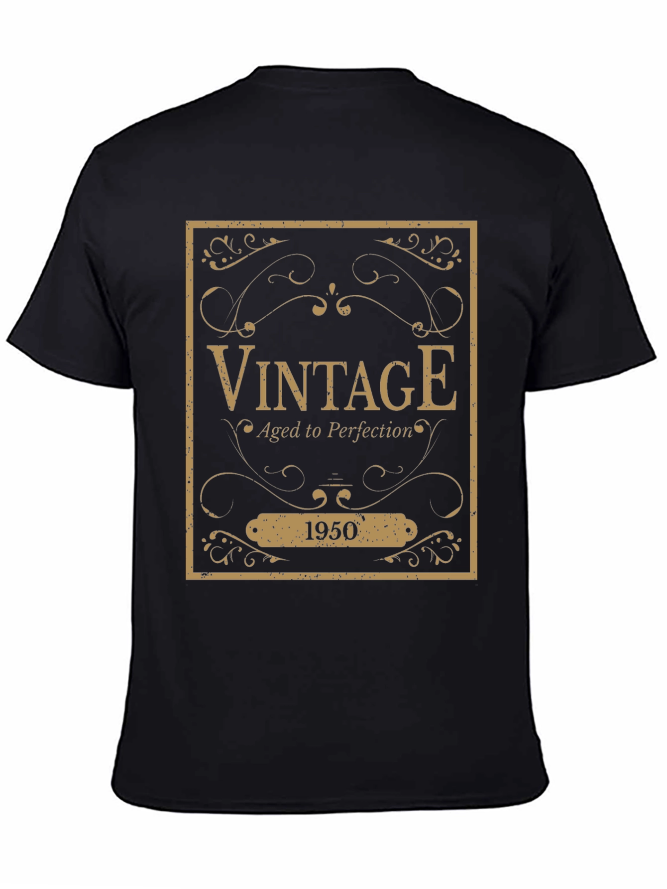 Black Vintage 1950 Aged to Perfection T-Shirt view 4