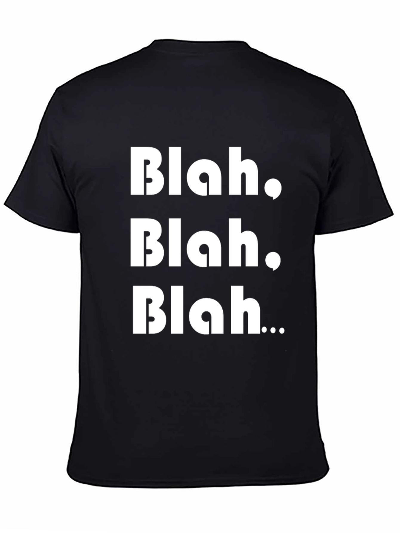 Black Blah Graphic Tee - Black Cotton T-Shirt view 4