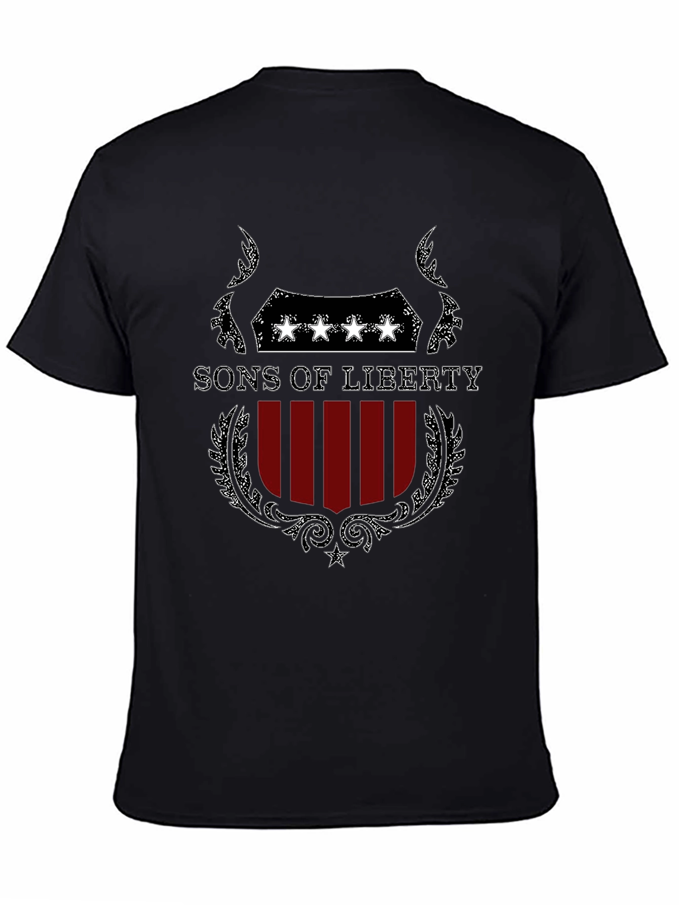 Black Sons of Liberty Graphic T-Shirt - Patriotic Design view 4
