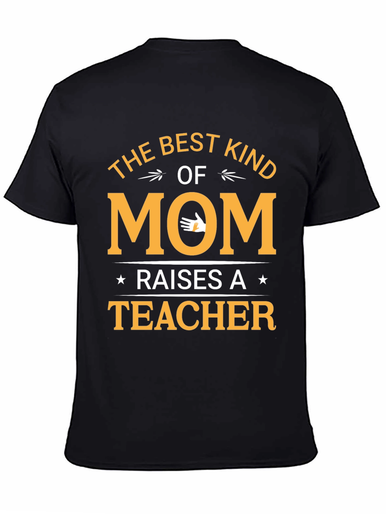 Black Best Kind of Mom Raises a Teacher T-Shirt view 4