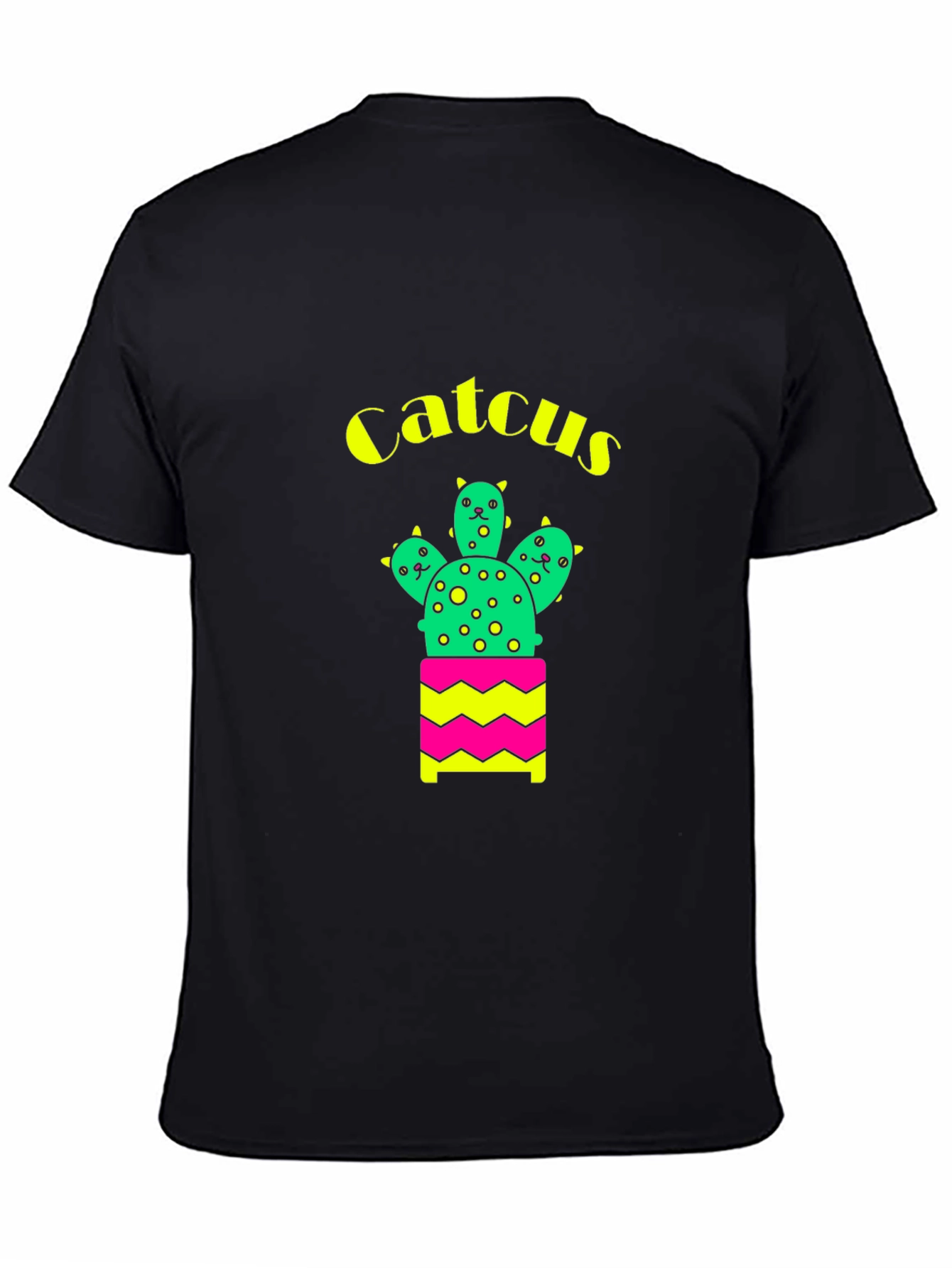 Black Catcus Graphic T-Shirt - Funny Cute Cactus Tee view 4
