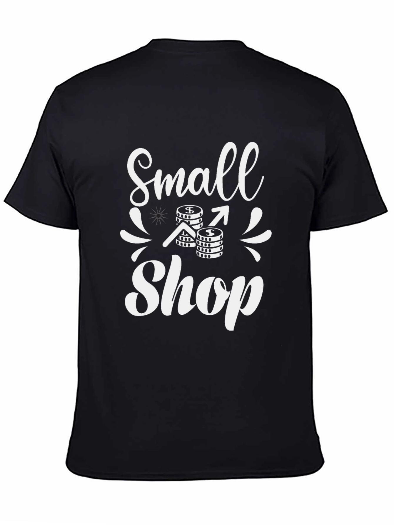 Black Small Shop Black T-Shirt - Support Local Businesses view 4