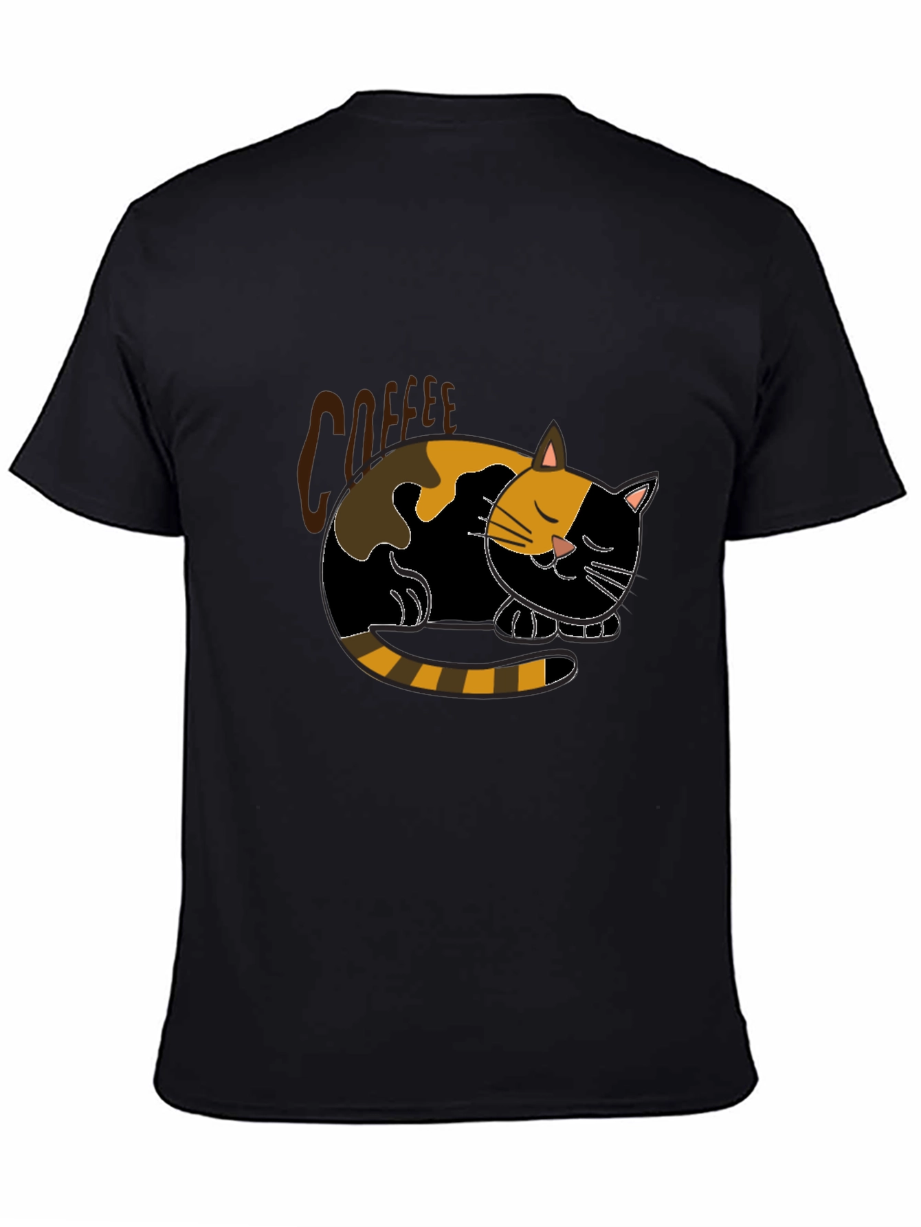 Black Coffee Cat Nap Black T-Shirt - Relaxed Fit view 4