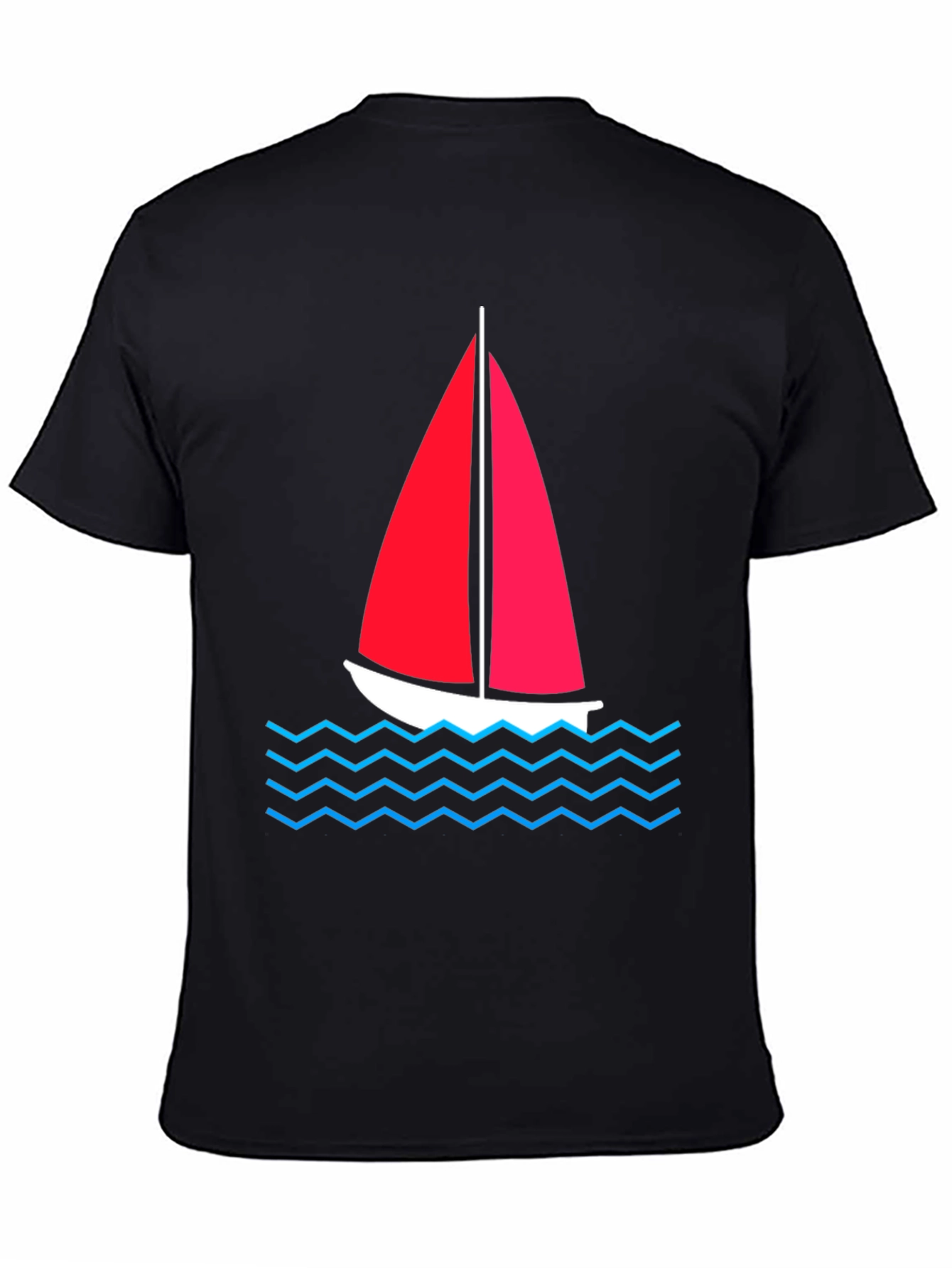 Black Sailboat Graphic Tee - Nautical Style view 4