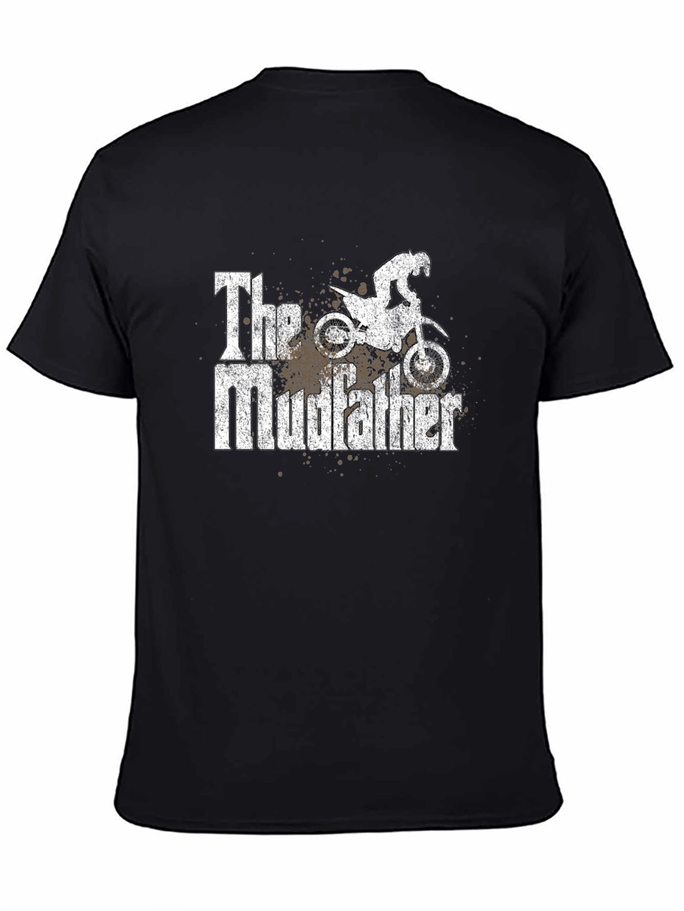 Black The Mudfather Dirt Bike T-Shirt - Black view 4