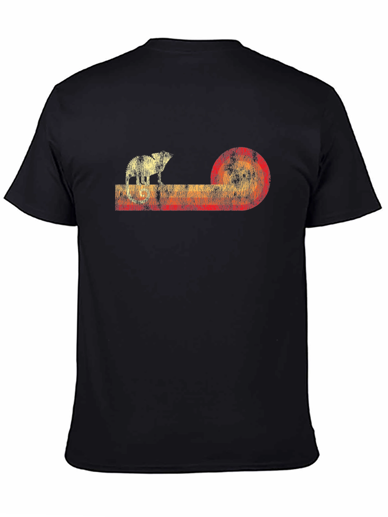 Black Capybara Sunset Graphic T-Shirt view 4