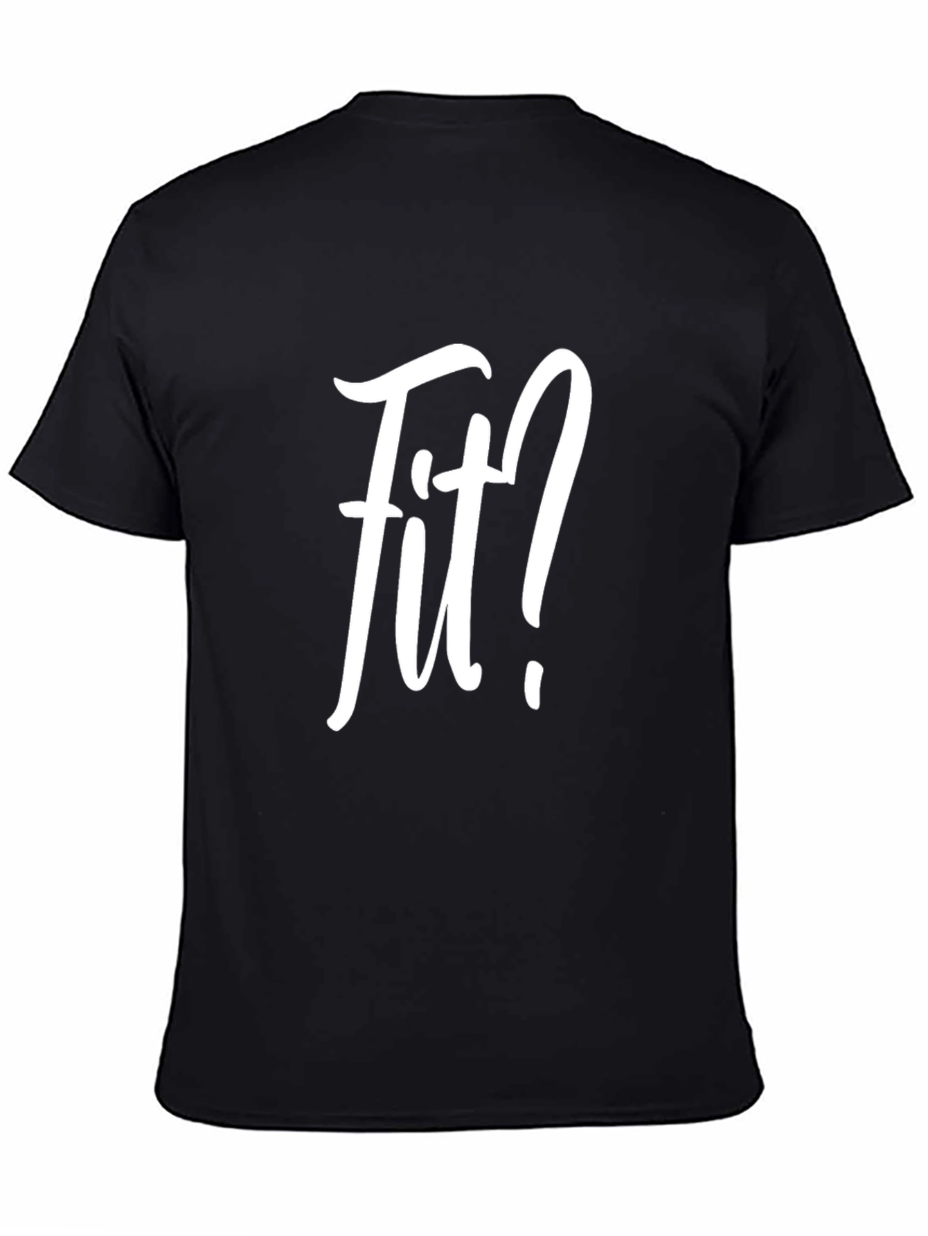 Black Fit? Graphic T-Shirt - Black Cotton Blend view 4
