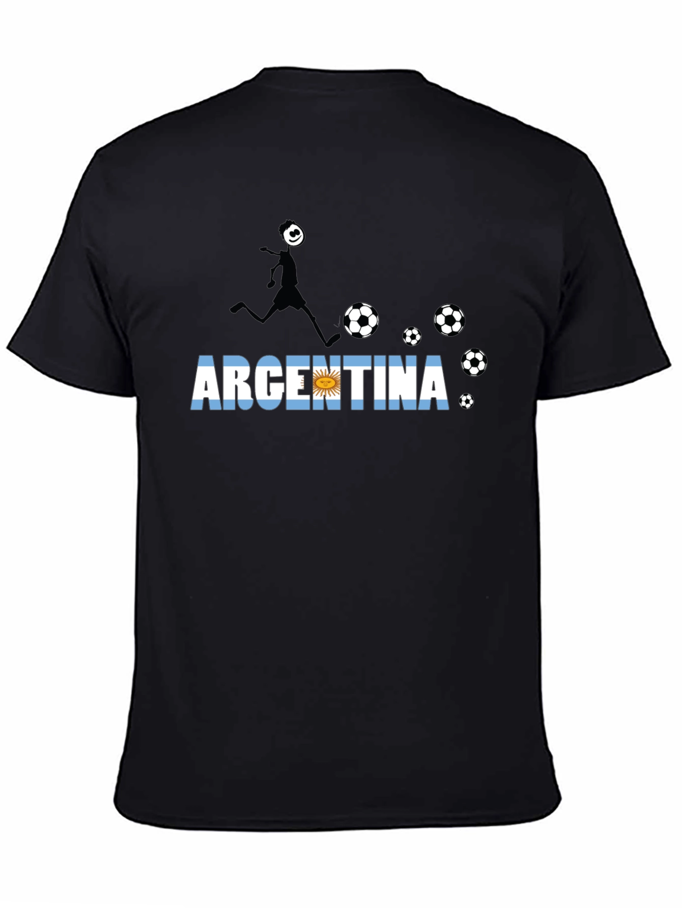 Argentina Soccer Fan T-Shirt - Black - 4