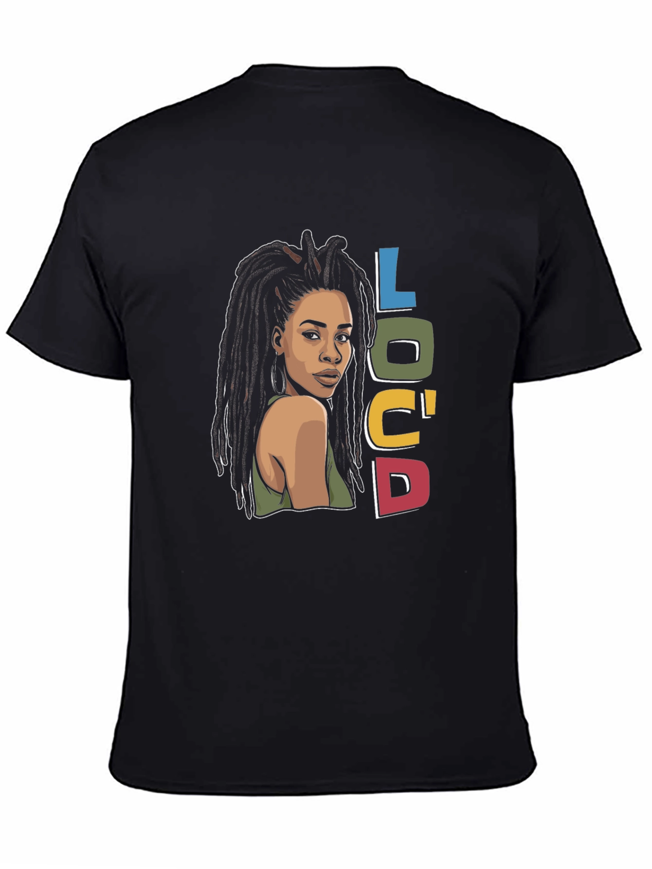 Black Loc'd Woman Graphic Tee - Stylish & Unique view 4