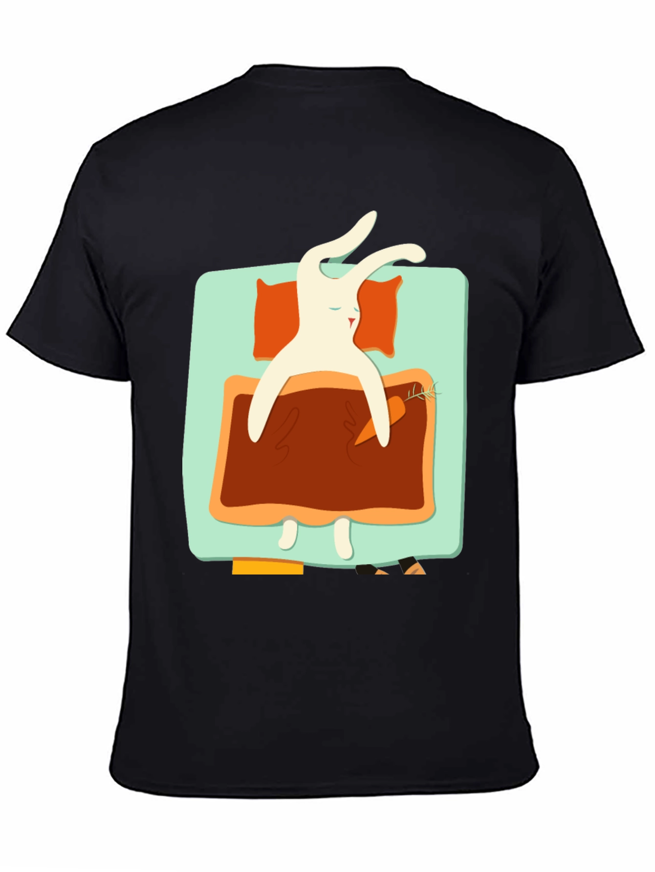 Sleeping Rabbit Graphic T-Shirt - Cozy & Cute - 4